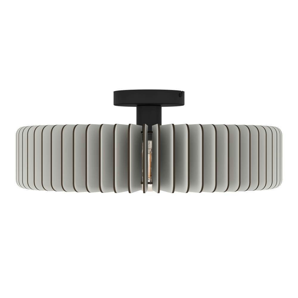 EGLO Plafondlamp PALOMBAIA Plafondlamp, hout in grijs, plafondlamp met E27 fitting, Ø 50 cm (1 stuk)