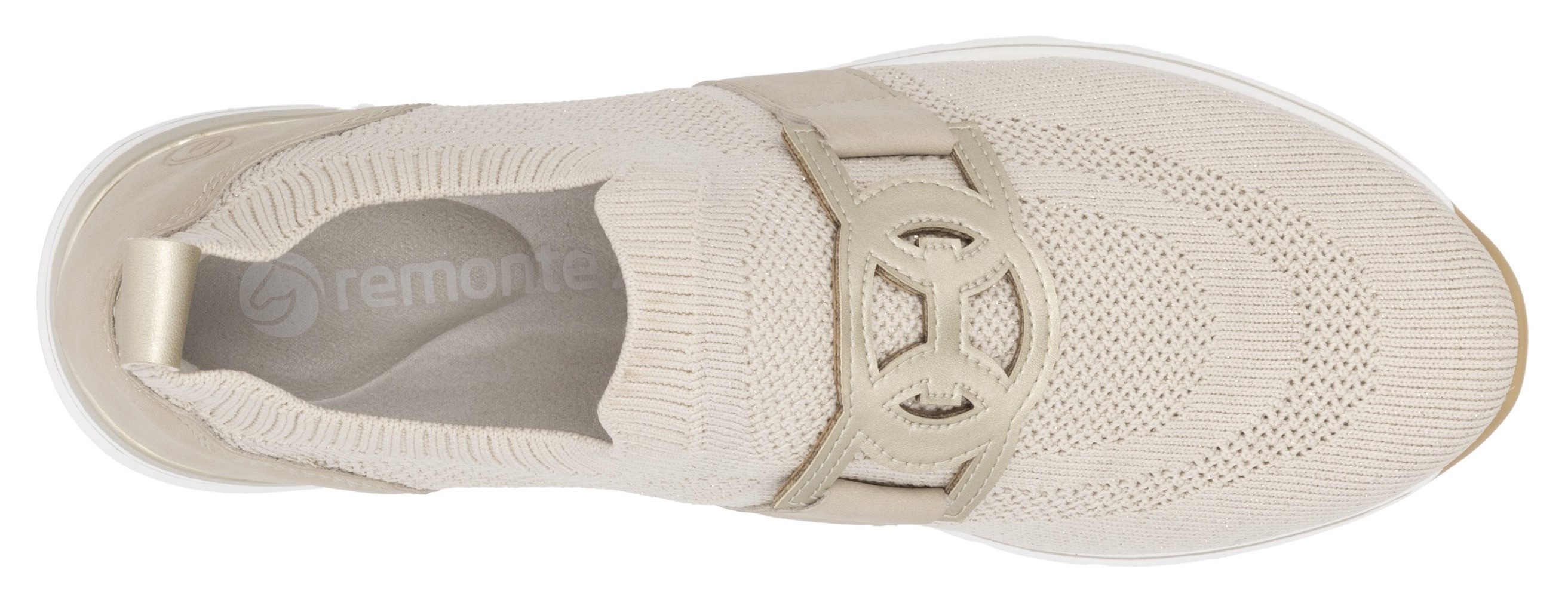 Remonte Slip-on sneakers , vrijetijdsschoen, lage schoen, slipper met elastische band aan de schacht