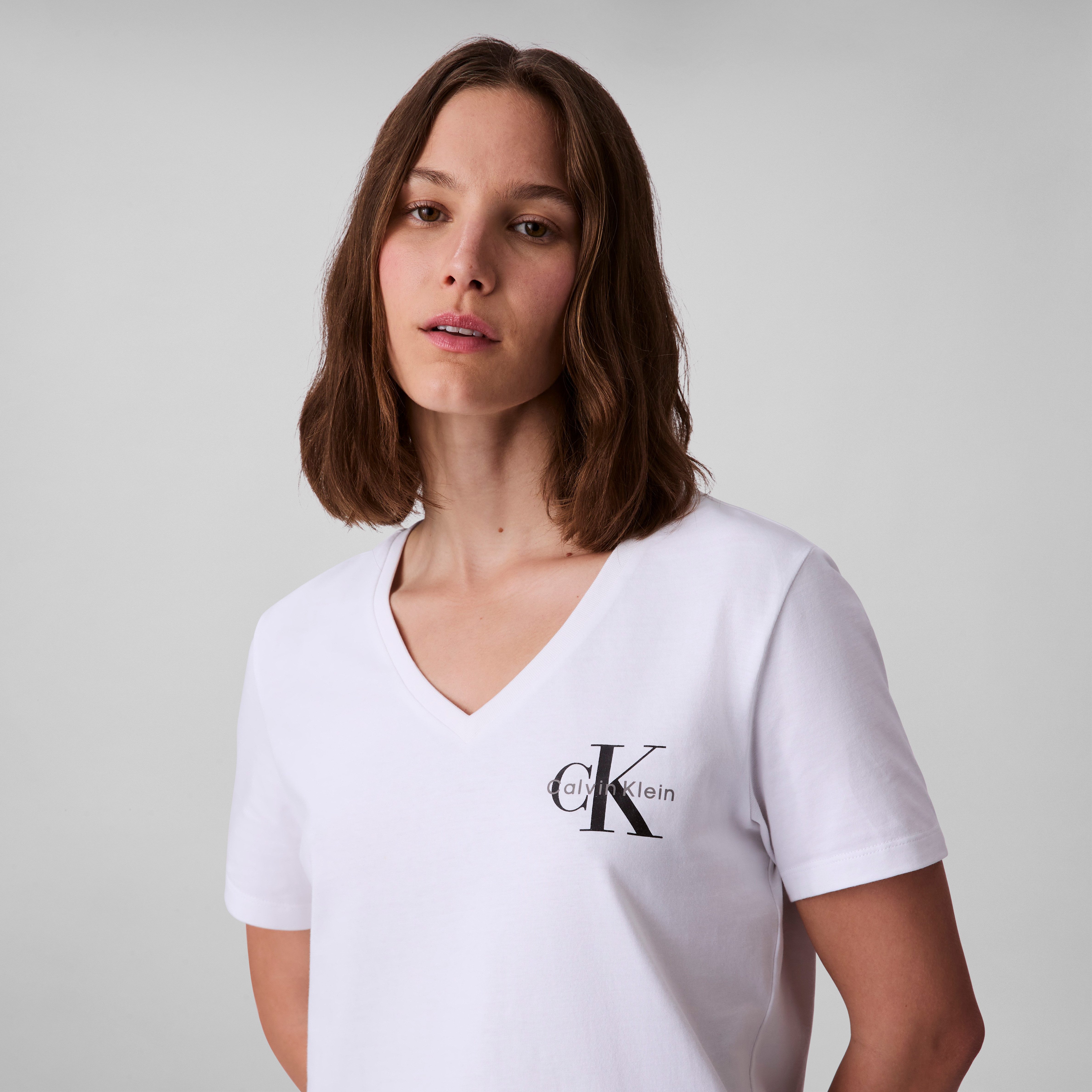 Calvin Klein Shirt met korte mouwen A- Logo VN 2 pack Tee (Set van 2)