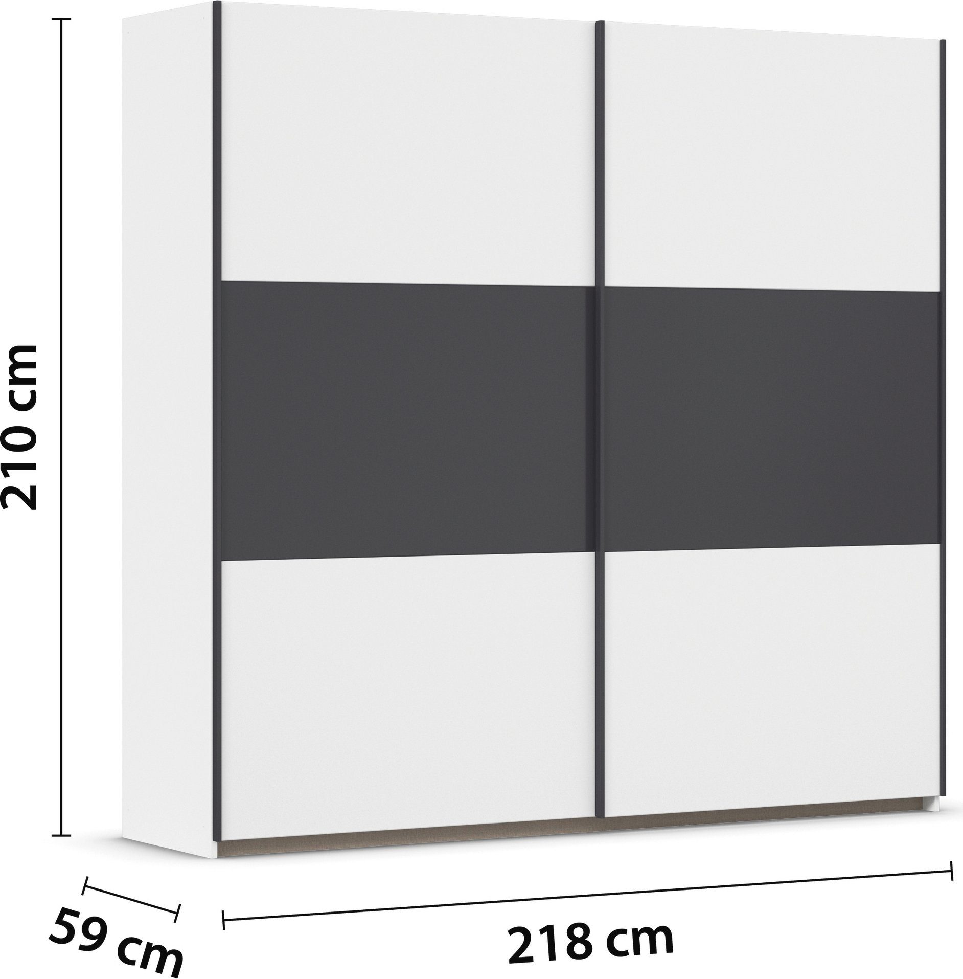 rauch Zweefdeurkast Kledingkast kast garderobe garderobekast waskast NEO met een royale opbergruimte en vele verschillende kleurencombinaties
