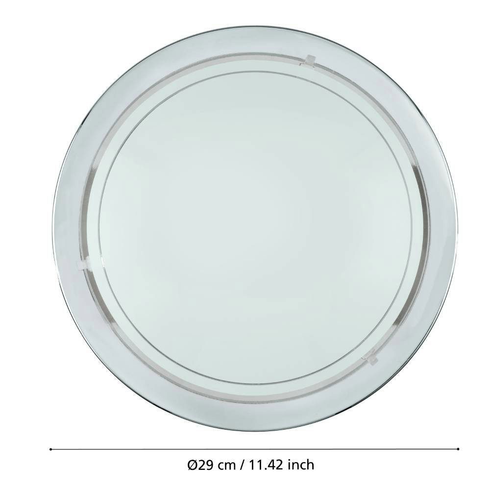 EGLO Plafondlamp PLANET 1 plafondlamp, chroom, staal, glas, keukenlamp, E27 (1 stuk)
