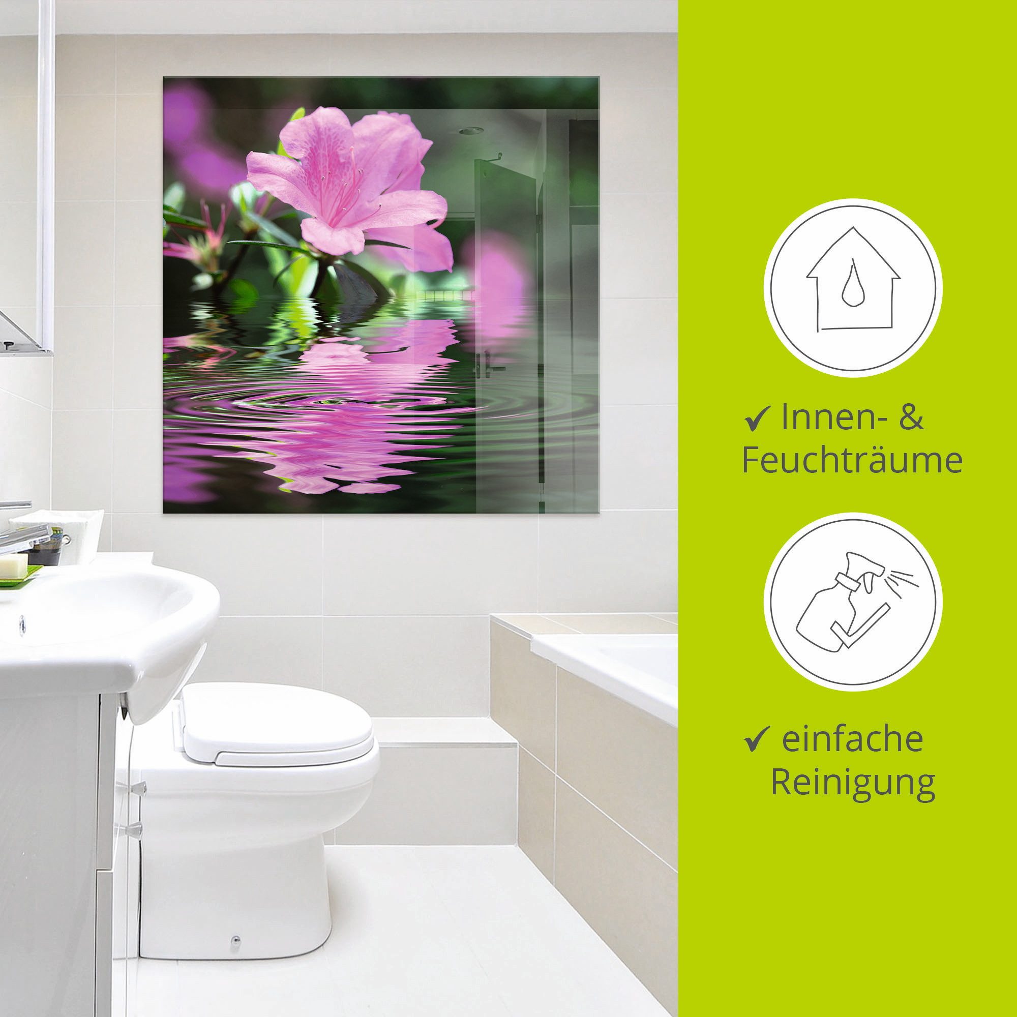 Artland Print op glas Azalee in verschillende maten