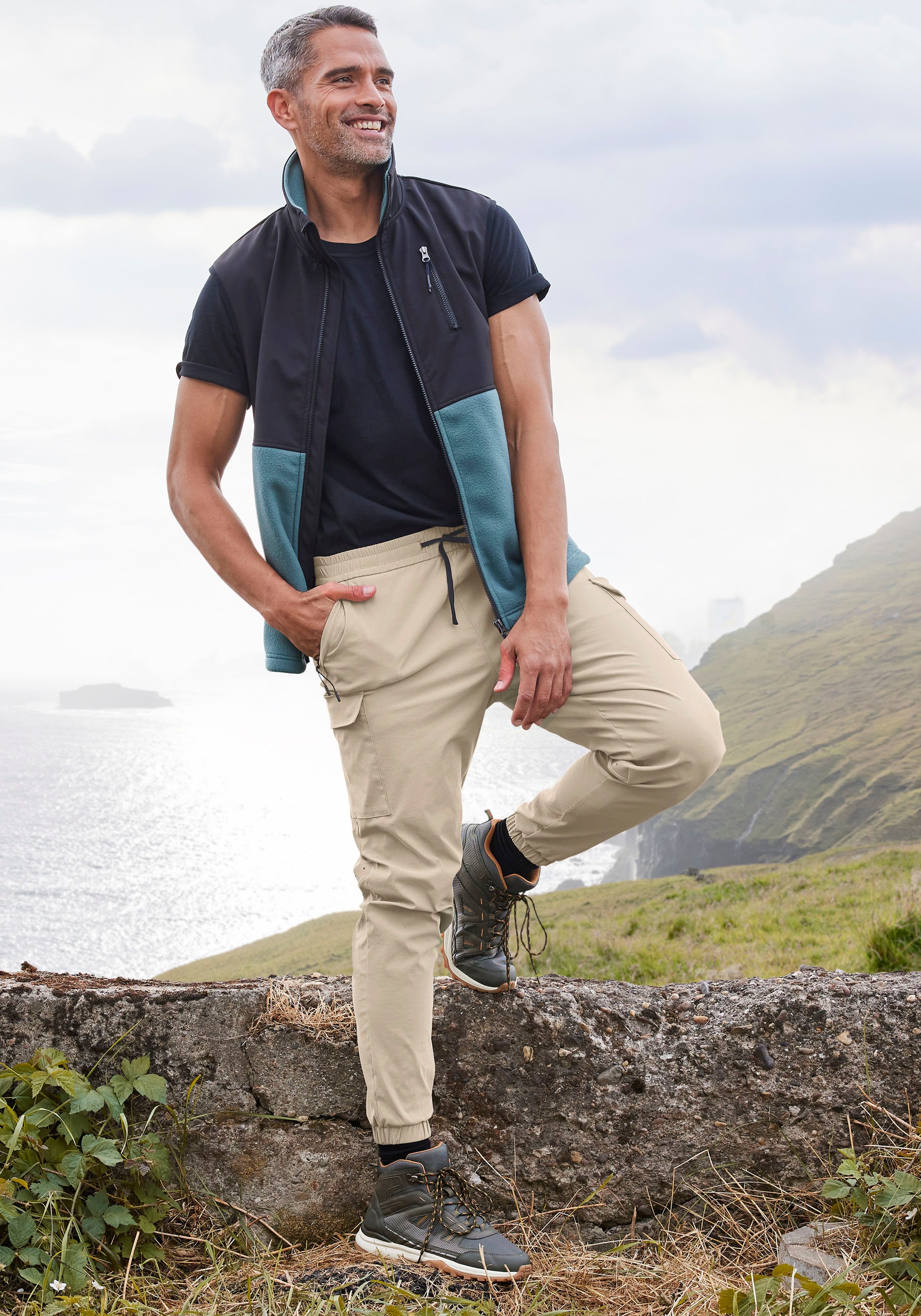 John Devin Jogpants Trekking-outdoorbroek met ventilatie in de kniezone