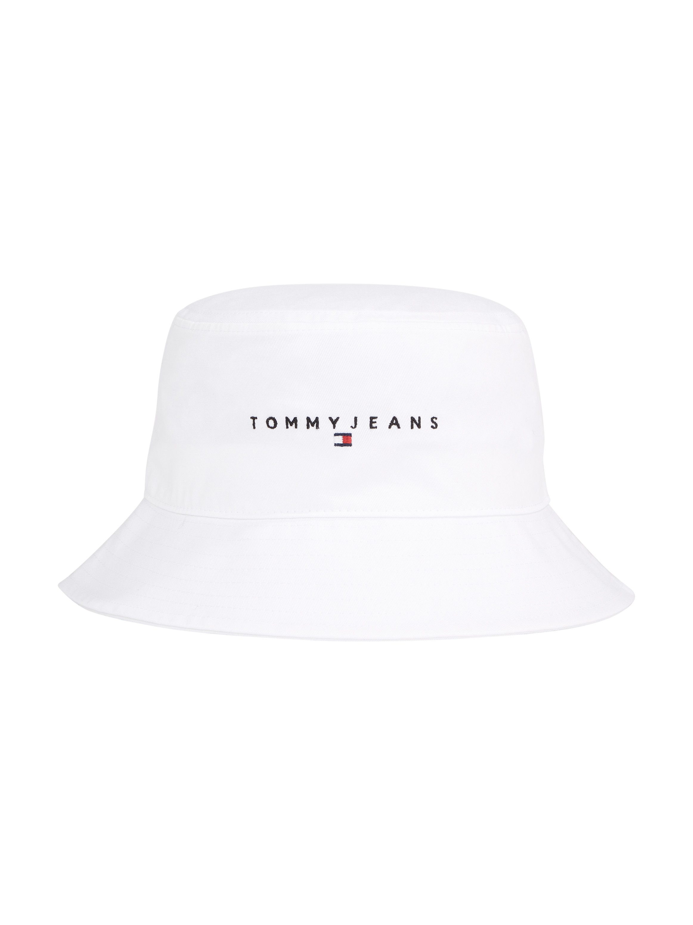 TOMMY JEANS Vissershoed TJM LINEAR LOGO BUCKET HAT met geborduurd logo-opdruk unisex bucket hat