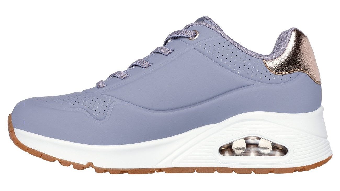 Skechers Slip-on sneakers UNO SHIMMER AWAY Slipper, vrijetijdsschoen, plateau sneaker met modieuze sleehak