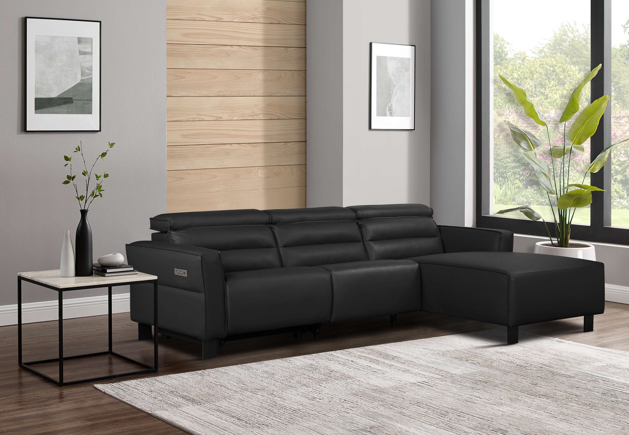 Places of Style Hoekbank Carpari, L-vorm, 263 cm, handmatige of elektrische relaxfunctie