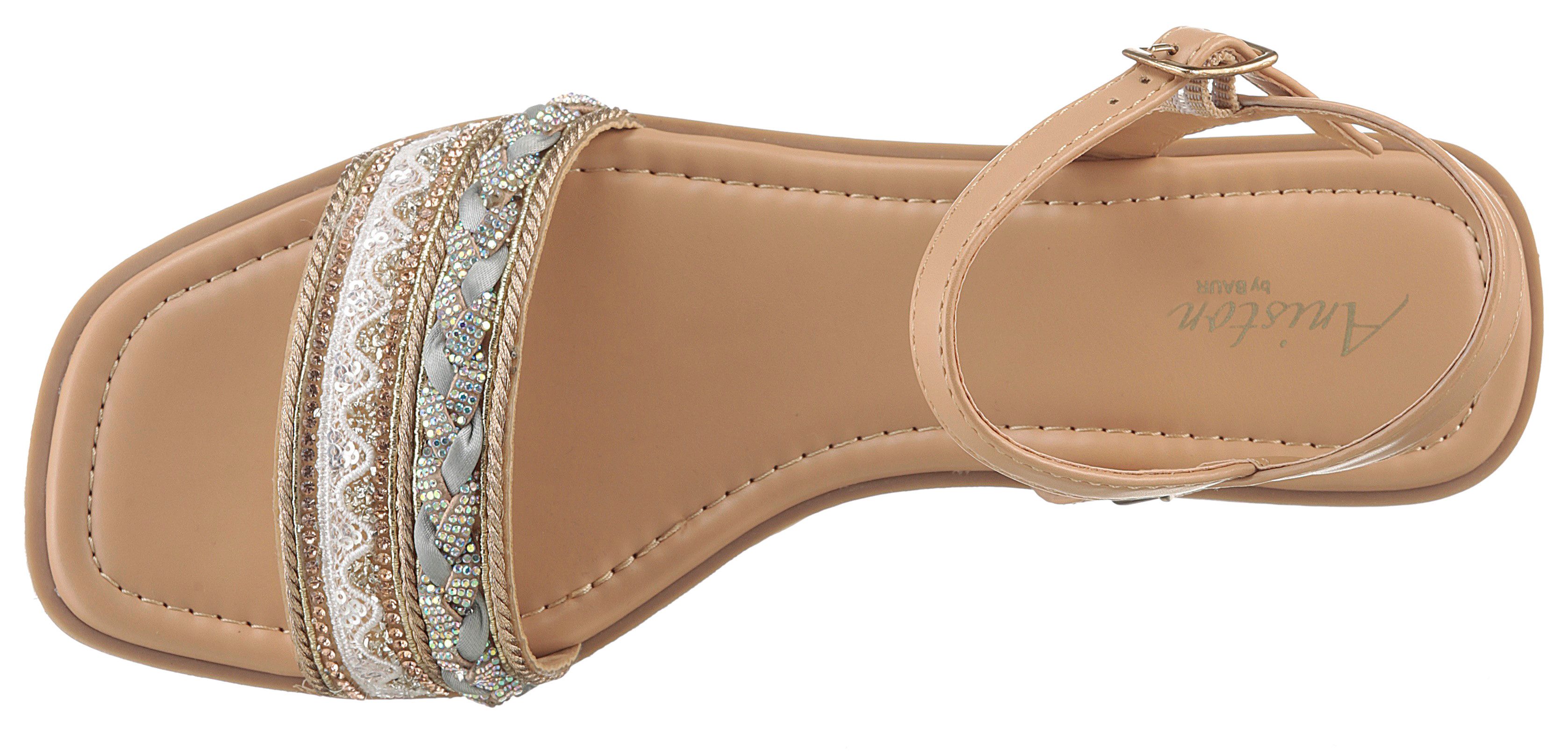 Aniston SHOES Sandalen , zomer schoen, sandalette, glitterstenen - nieuwe collectie