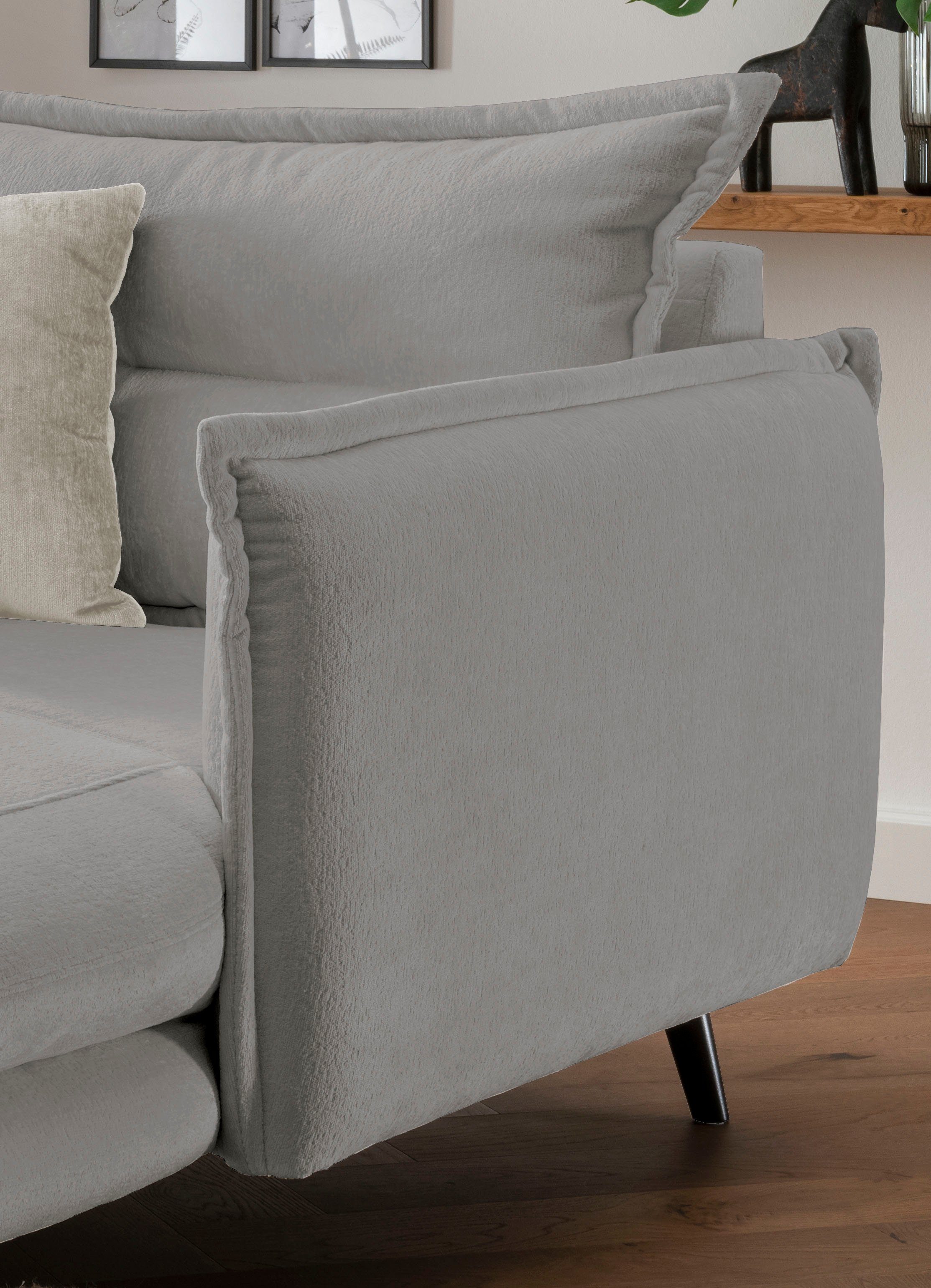 INOSIGN Loveseat LAZIO moderne fauteuil met een comfortabele bekleding, 2 stuks decoratieve sierkussens