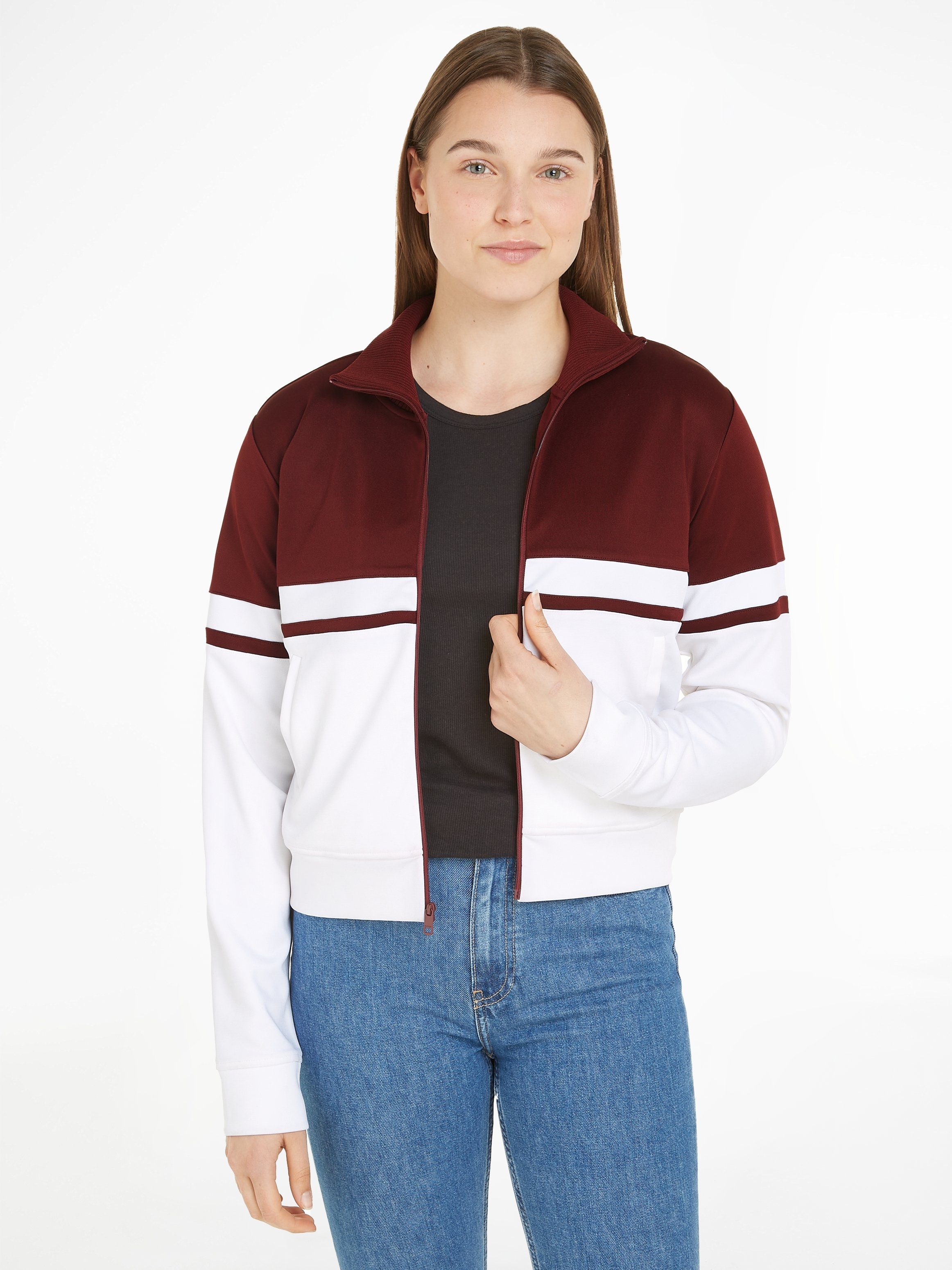 Tommy Hilfiger Sweatvest BLOCKED STRIPE REG ZIPTHRU HWK