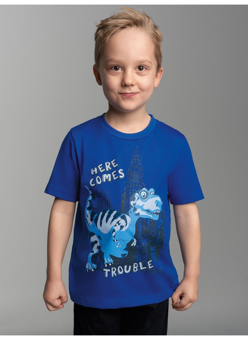 Trigema T-shirt TRIGEMA T-shirt met grote dino-printmotief (1-delig)