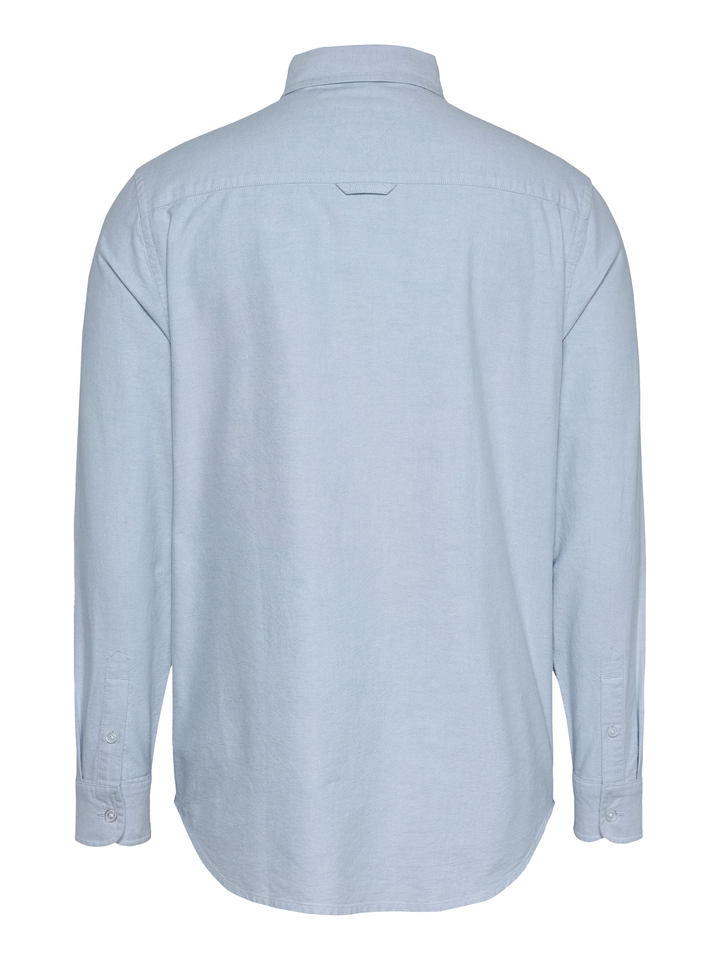 Tommy Jeans Plus Overhemd met lange mouwen TJM REG OXFORD SHIRT EXT in grote maten, logoborduring, button-down kraag