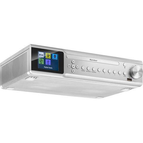 Karcher RA 2060D-S Onderbouwradio DAB+, FM DAB+, FM, Bluetooth, CD Zilver