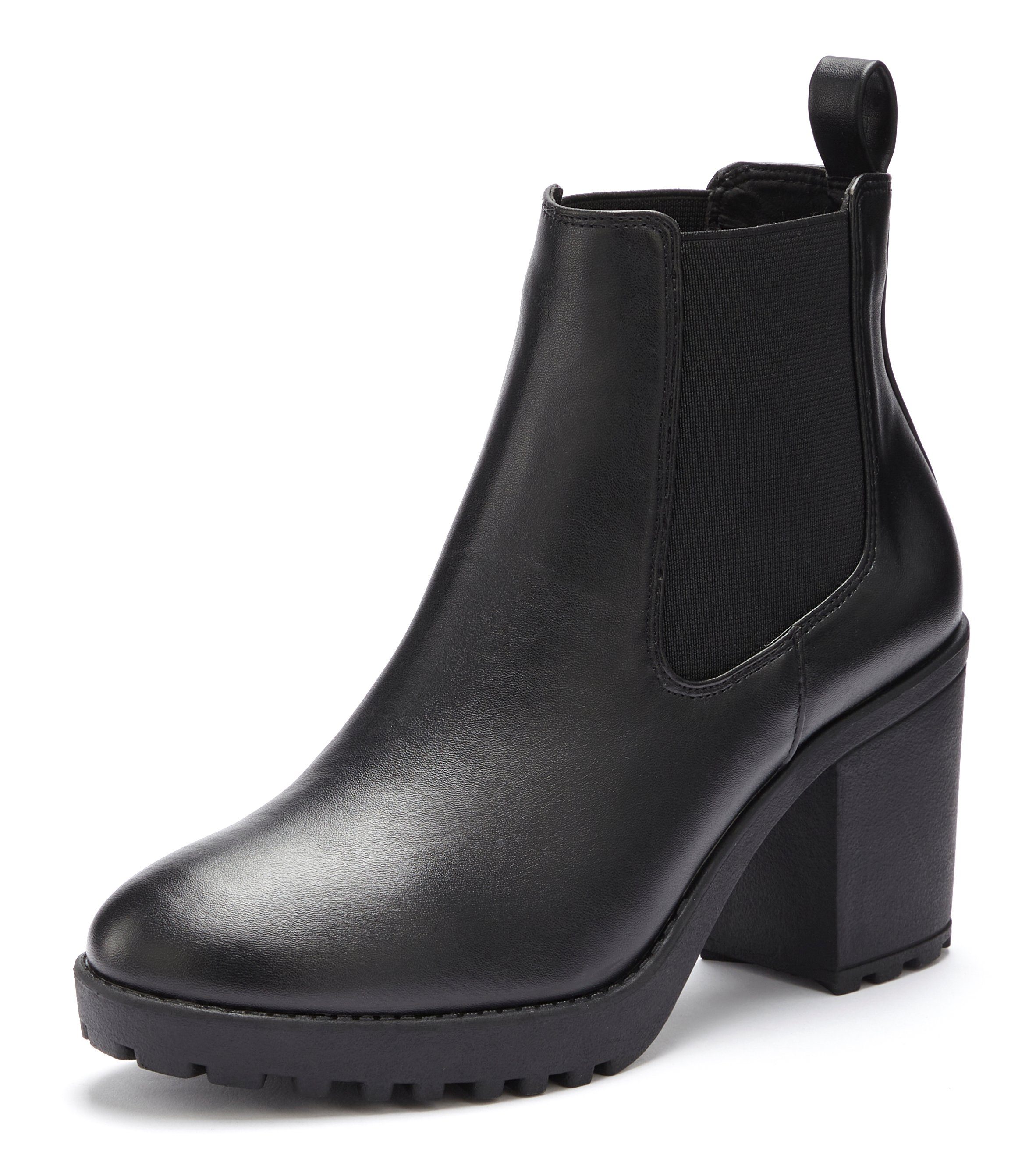 Vivance Chelsea-boots met blokhak & stretch inzet, hoge hak enkellaarsjes, enkellaarsjes