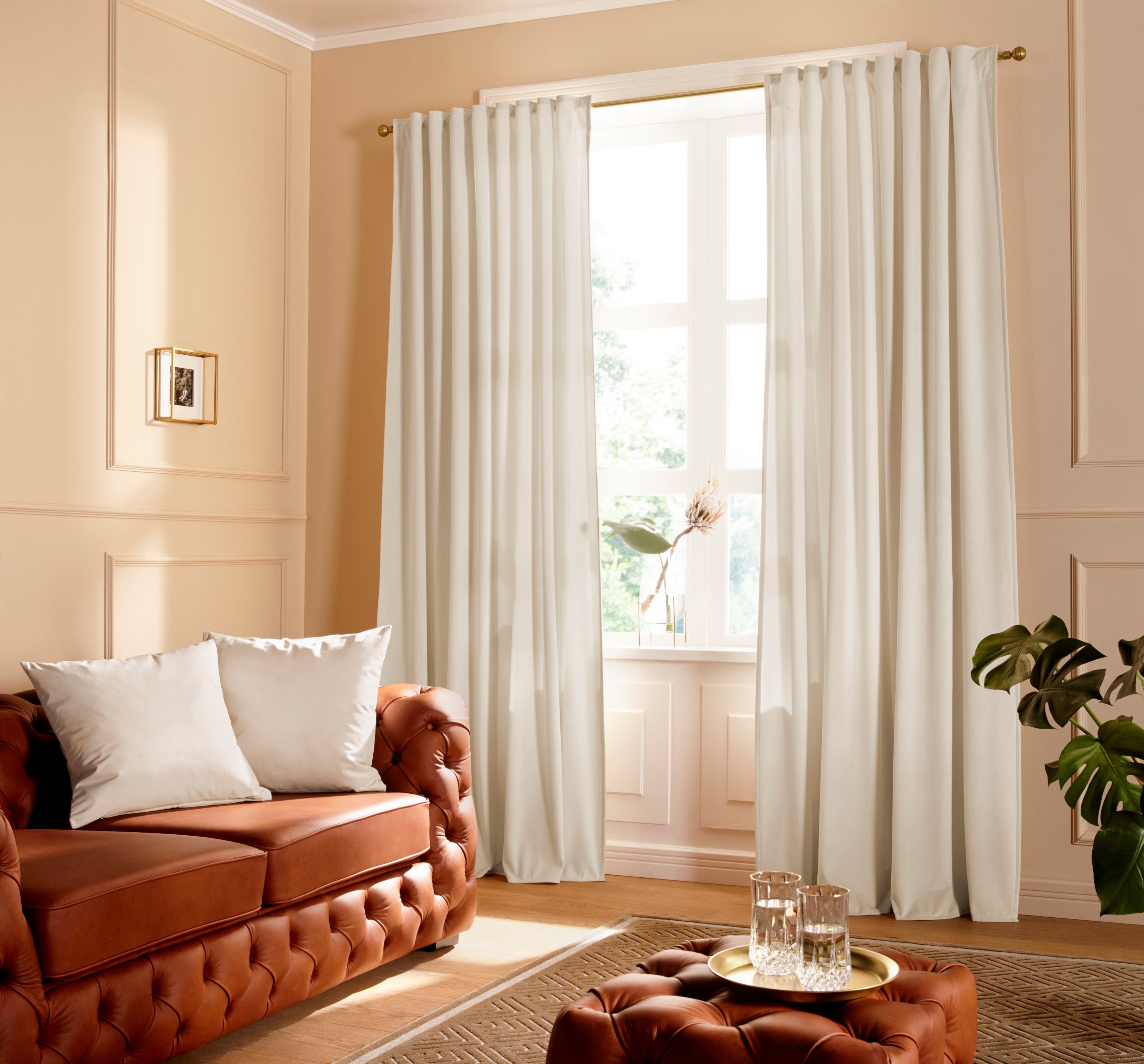 Guido Maria Kretschmer Home&Living Gordijn Fluweel ondoorzichtig, monochroom, fluweel look, basic (1 stuk)
