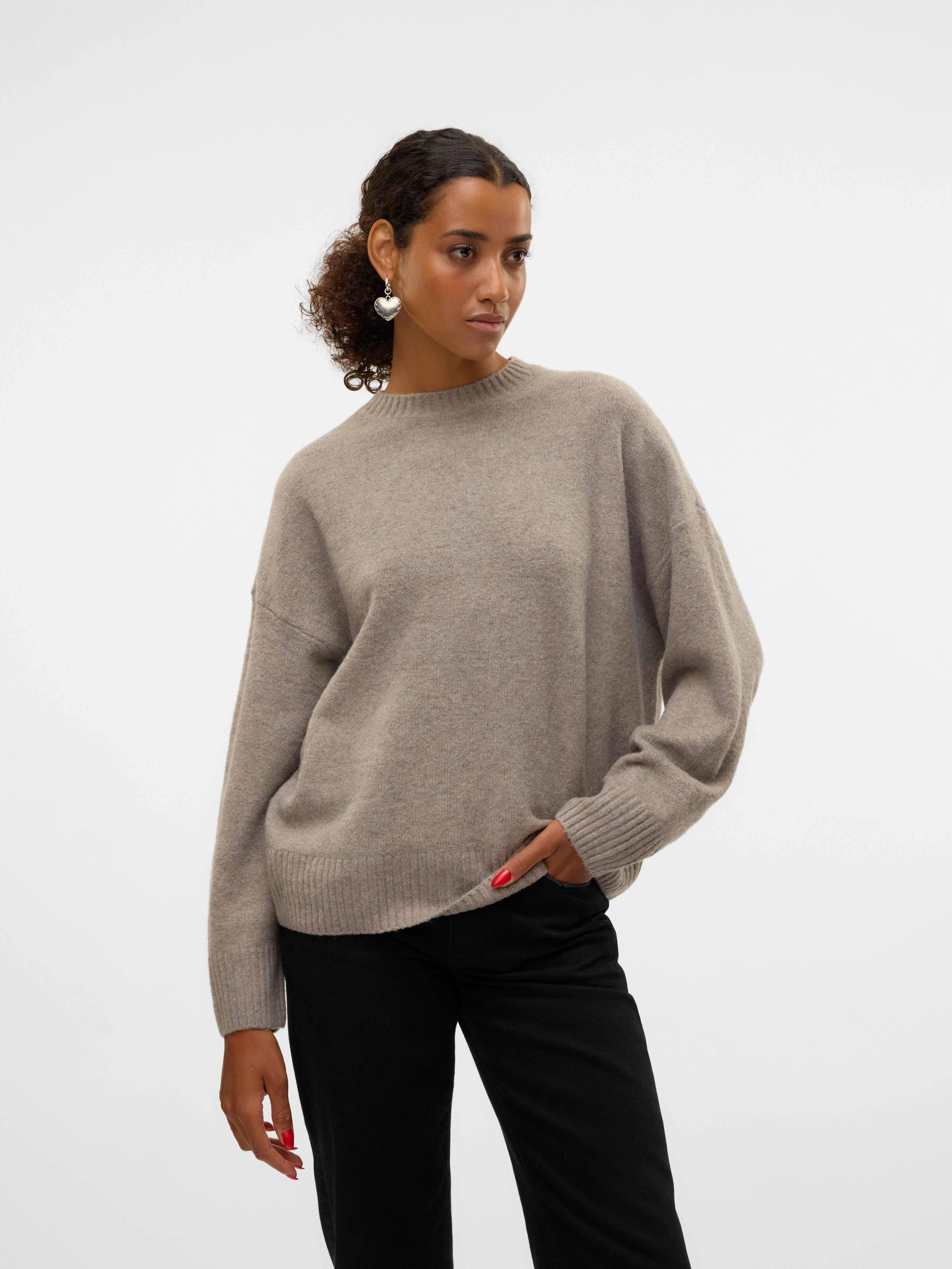 Vero Moda Gebreide trui VMBOOM LS O-NECK PULLOVER GA NOOS