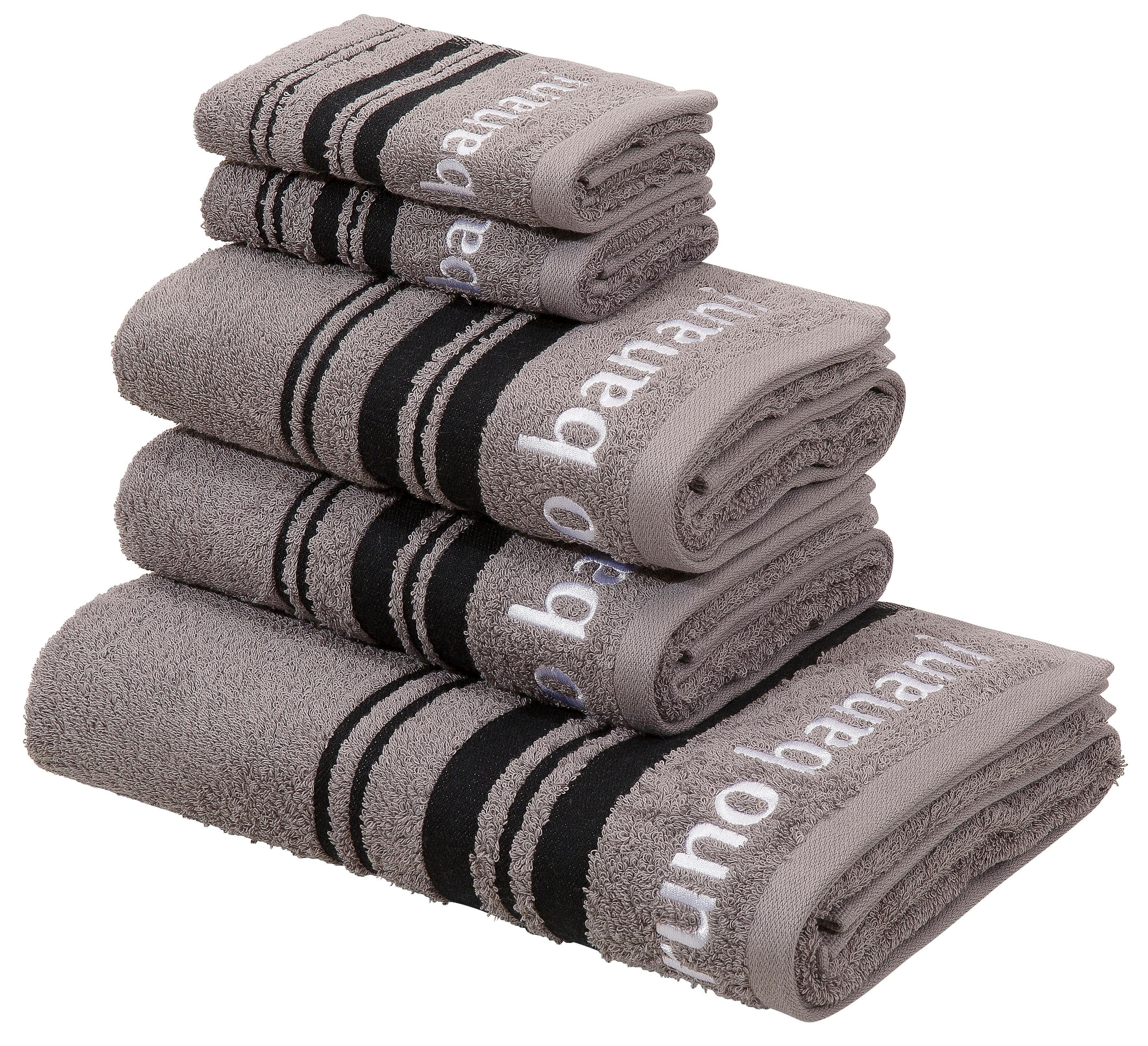 Bruno Banani Handdoekenset Daniel, 1 badlaken 70x140, 2 handdoeken 50x100, 2 gastendoekjes 30x50 (set)