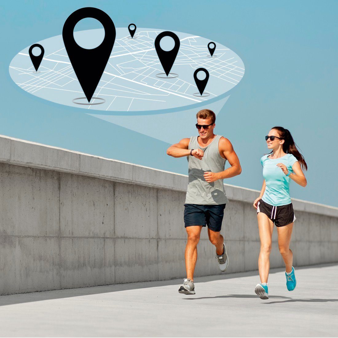 Hama Smartwatch Fitnesstracker "5910" waterdicht, geïntegreerde gps, hartslag, stappenteller, calorieën