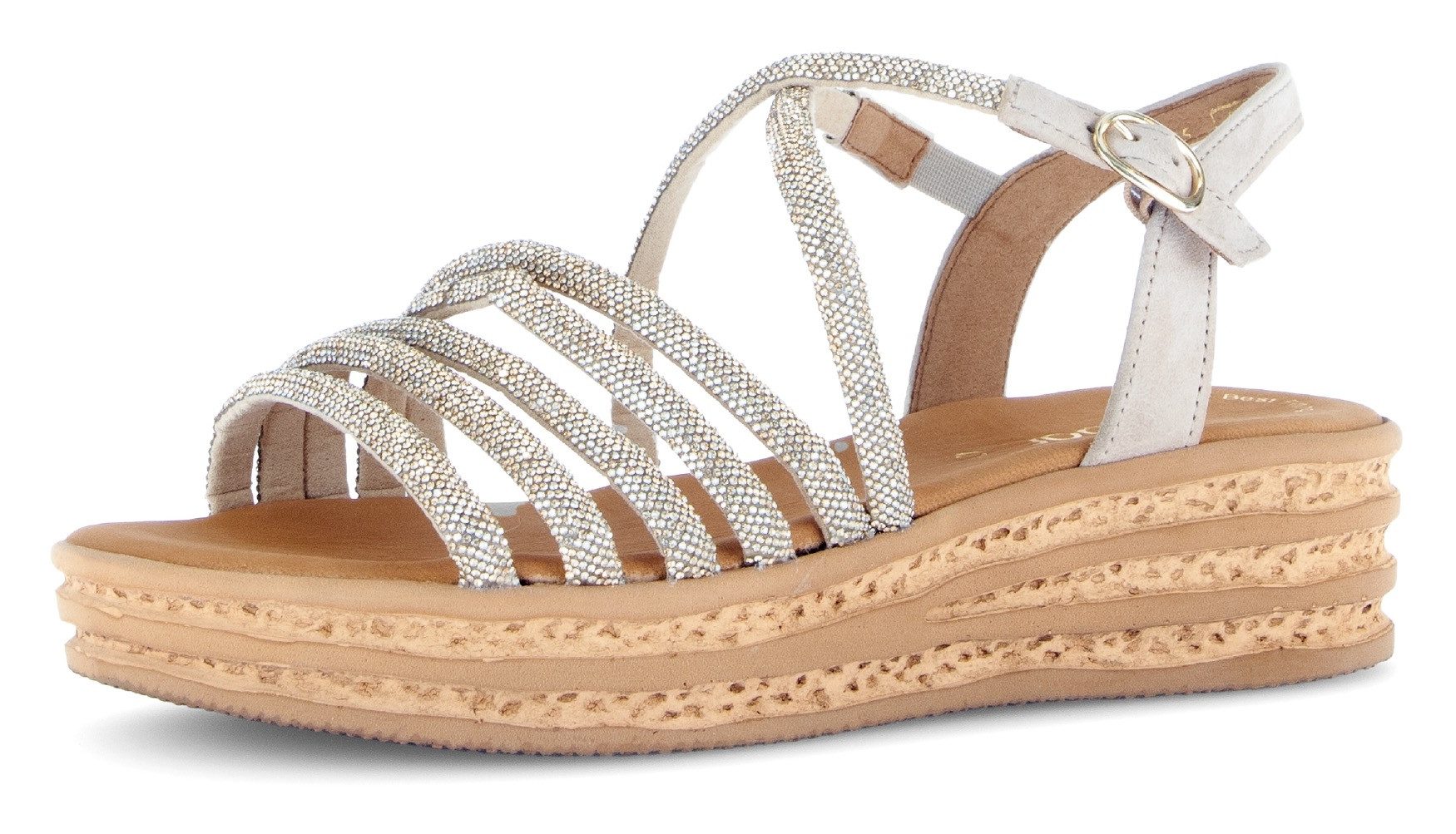 Gabor Sleehaksandaaltjes dames sandalen met sleehak maat 38 goud