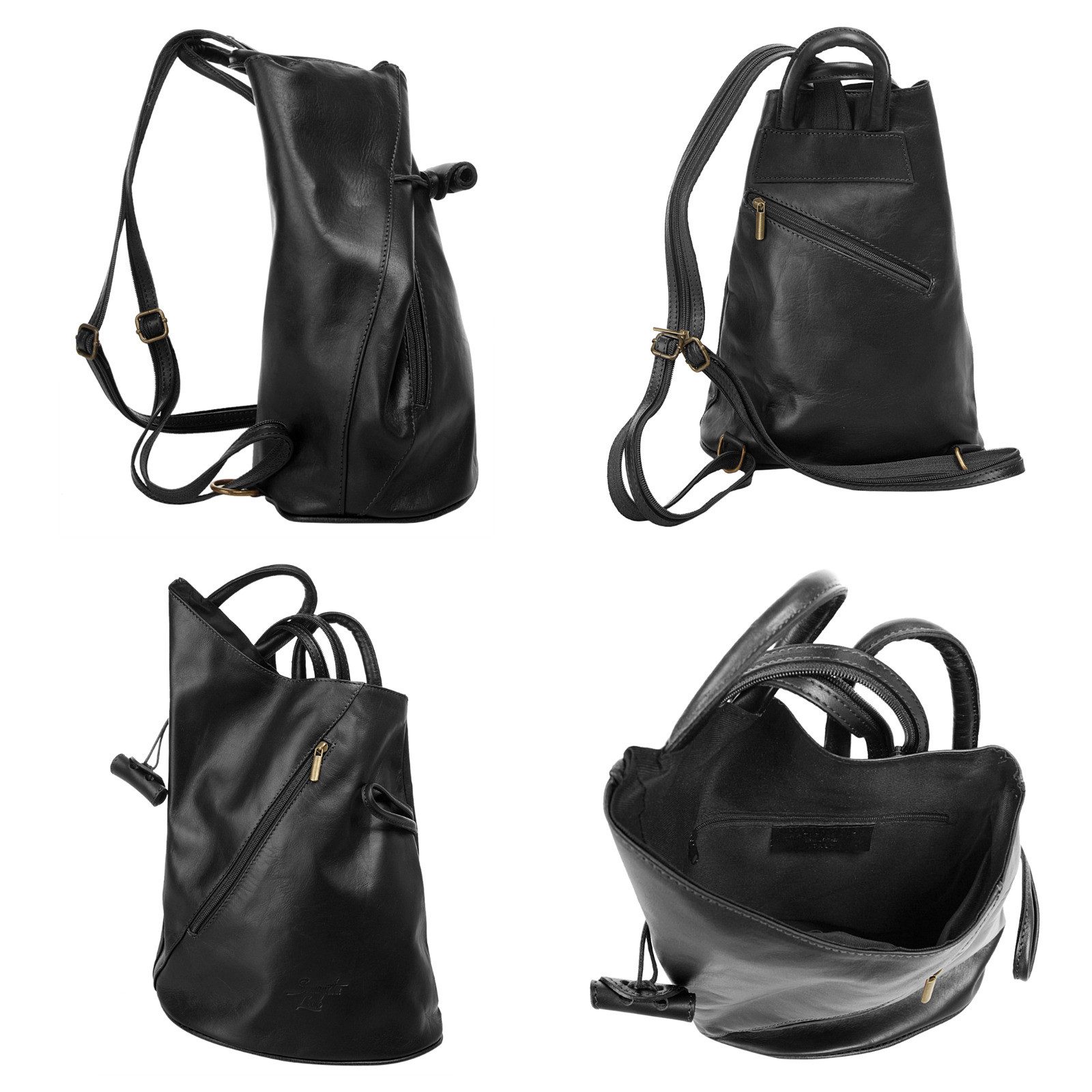 Samantha Look Rugzak echt leer, made in italy
