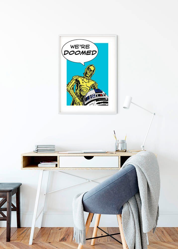 Komar Wanddecoratie Star Wars Classic stripverhaal aandeel Droids Wanddecoratie voor de kinderkamer - zonder lijst (1 stuk)