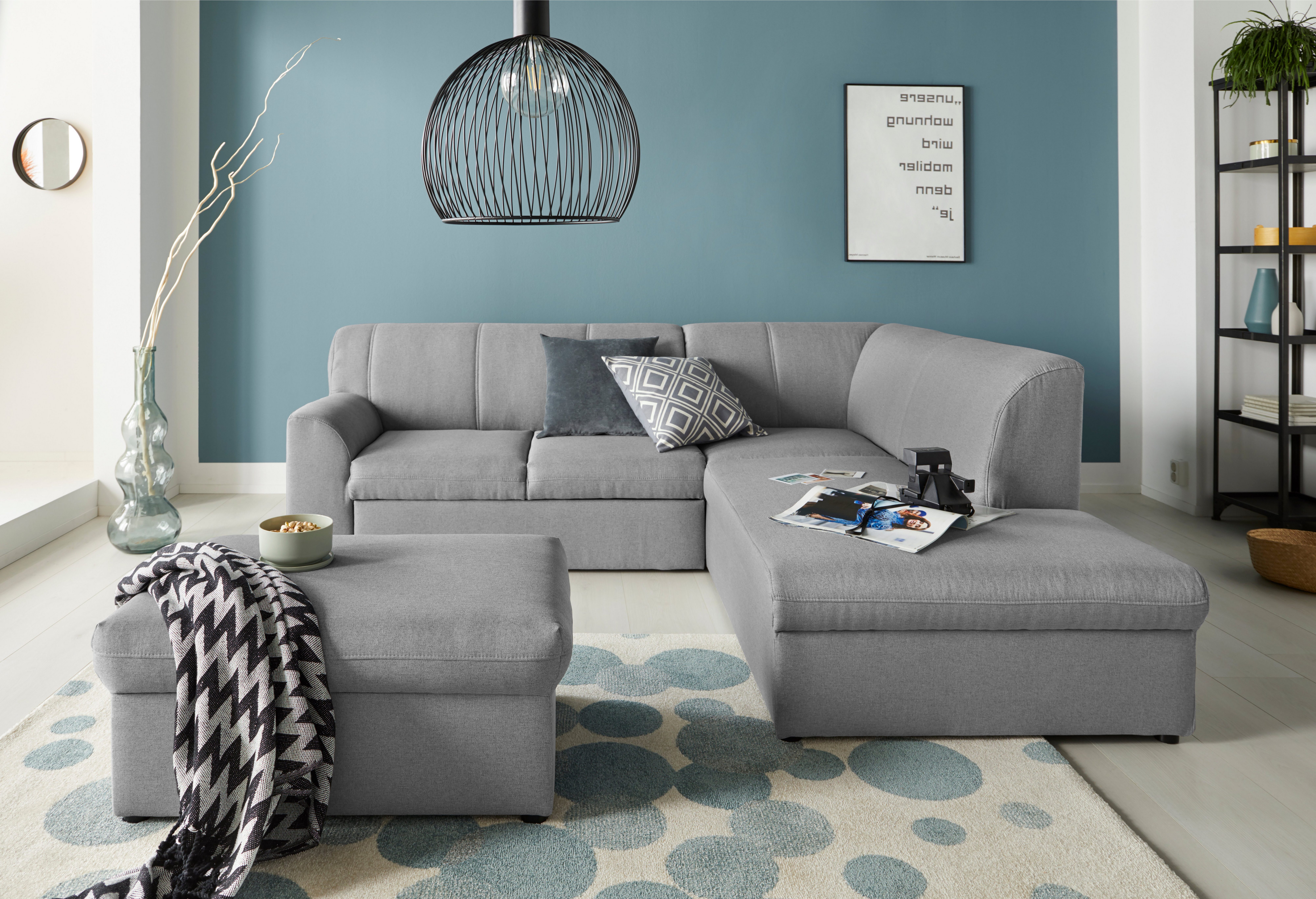 DOMO collection Hoekbank Topper tijdloos elegant, compacte afmetingen, OTTO's Choice, L-vorm