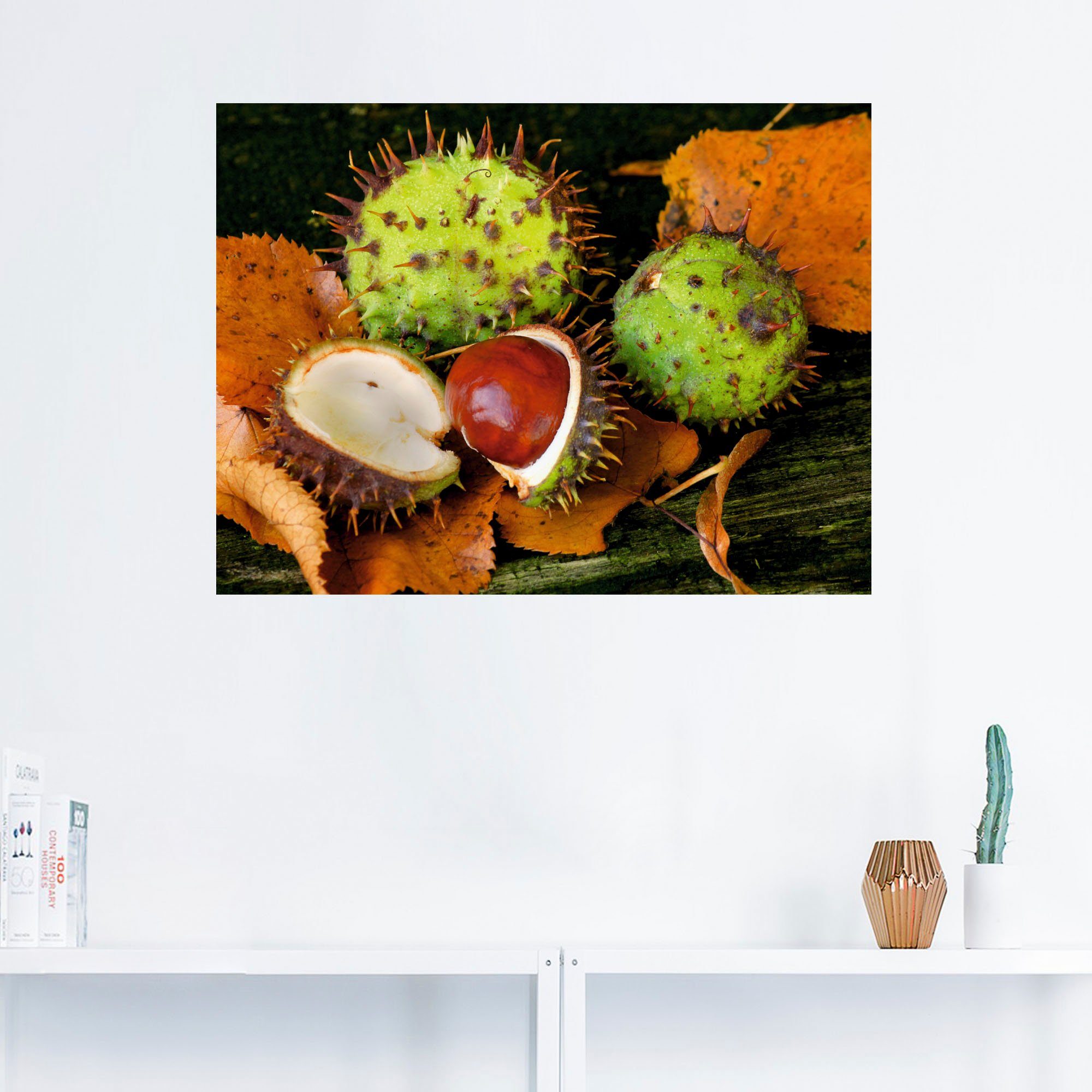 Artland Artprint Kastanjes als artprint op linnen, muursticker in verschillende maten