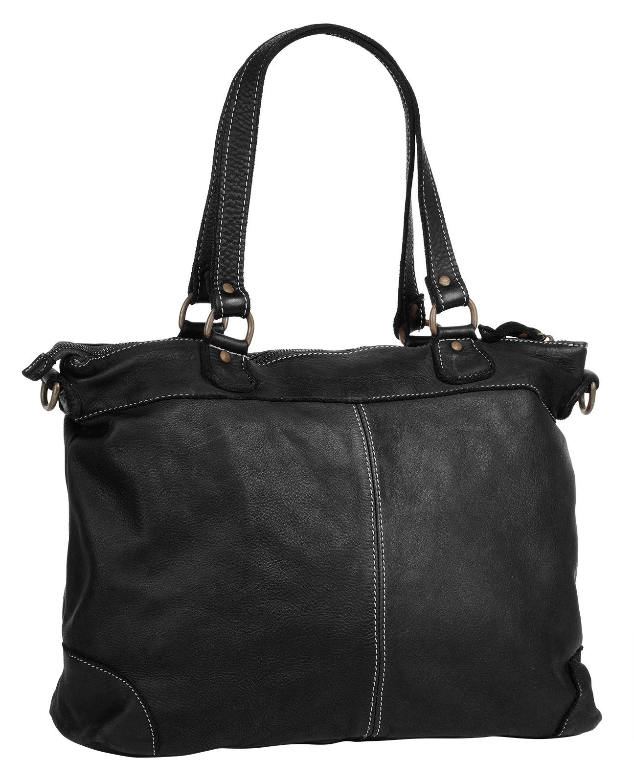 Cluty Shopper echt leer, made in italy