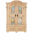 premium collection by home affaire kledingkast teisendorf met bijzondere met de hand beschilderde deurfronten en mooie ornamenten, hoogte 189 cm beige