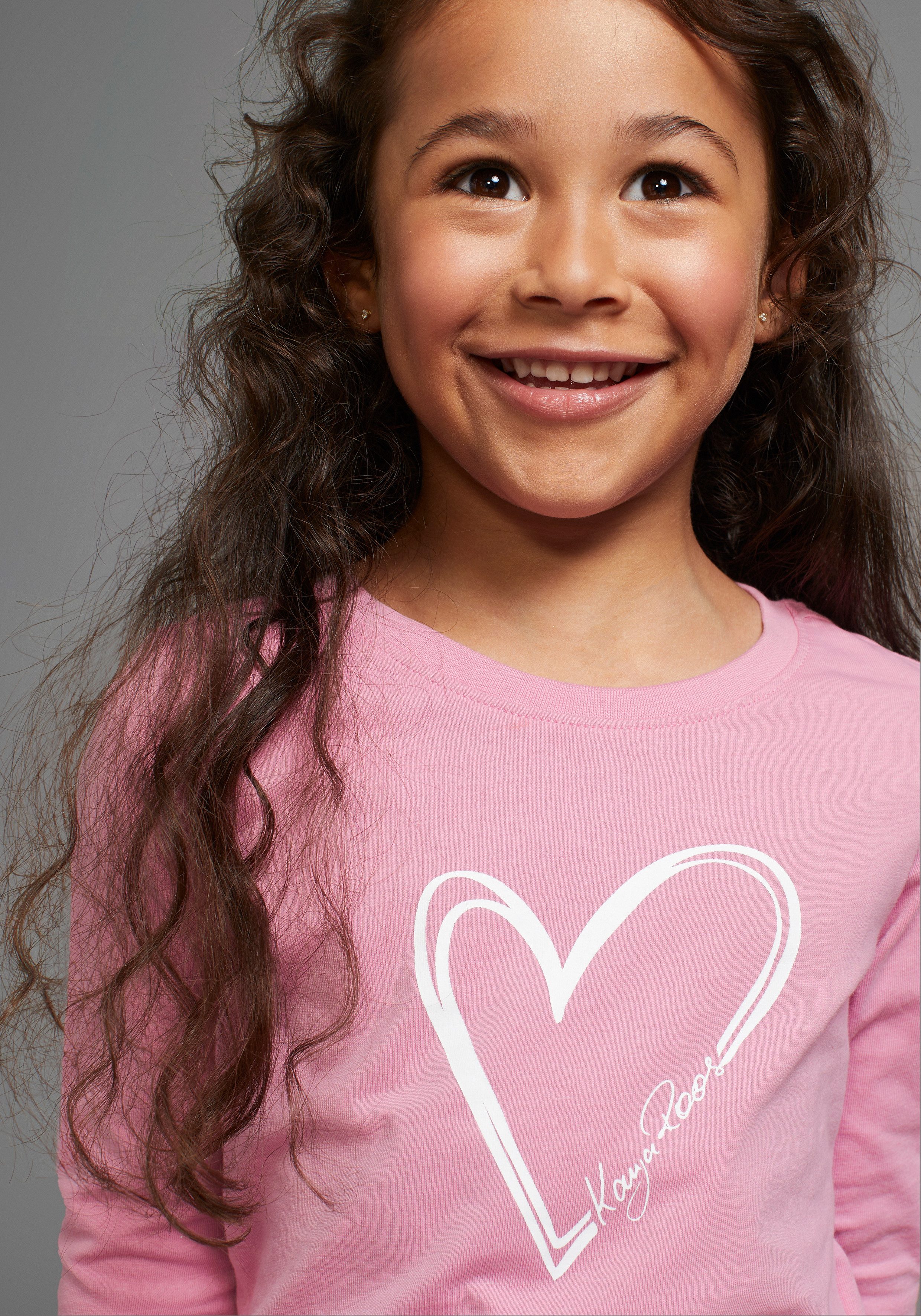 KangaROOS Shirt met lange mouwen Voor kleine meisjes , schattige logo-opdruk