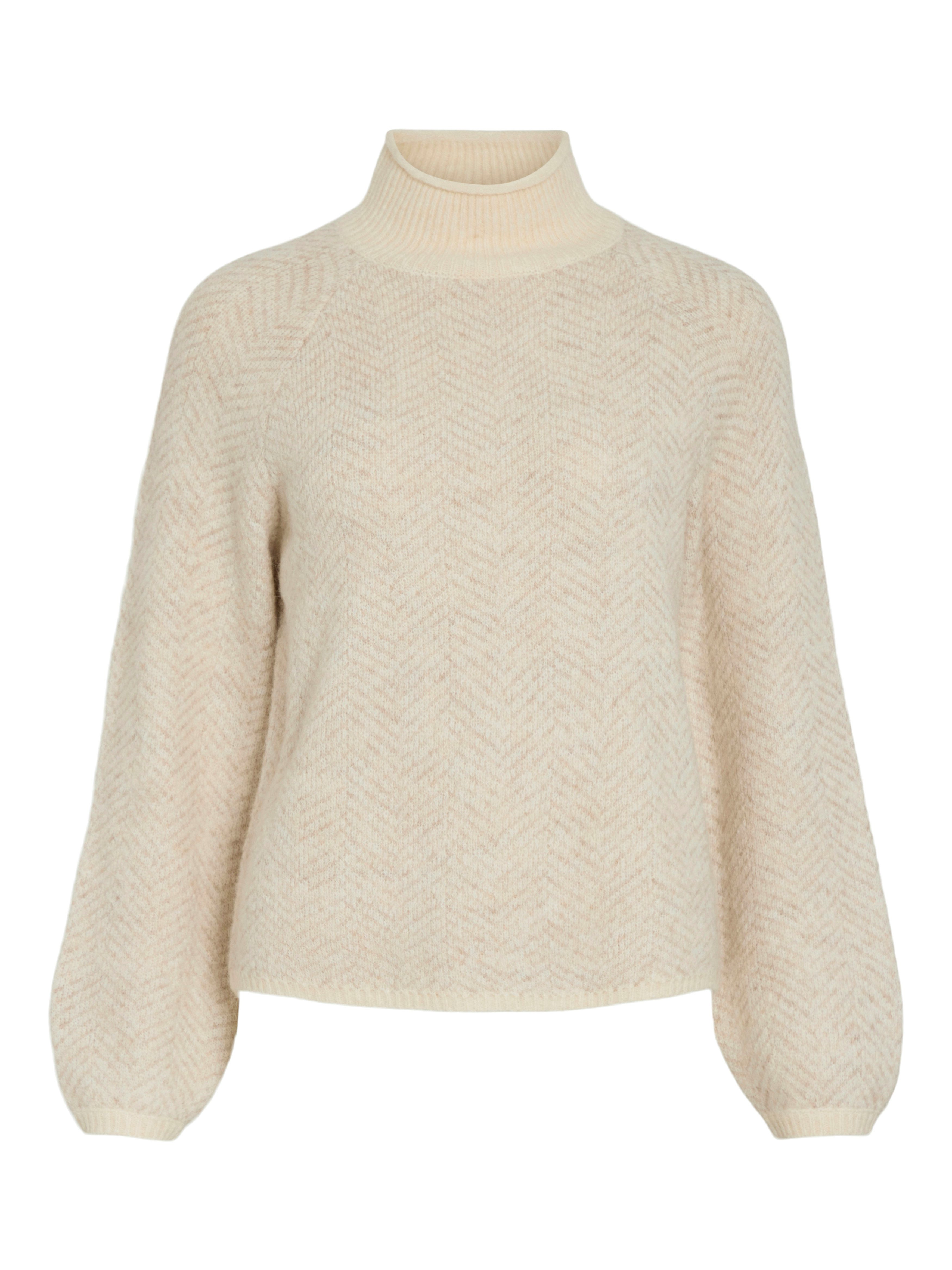 Vila Trui met staande kraag VILORY HIGH NECK L/S KNIT TOP - NOOS