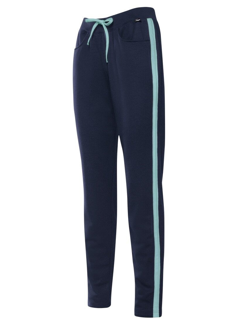 Trigema Jerseybroek TRIGEMA joggingbroek met contrasterende accenten (1-delig)