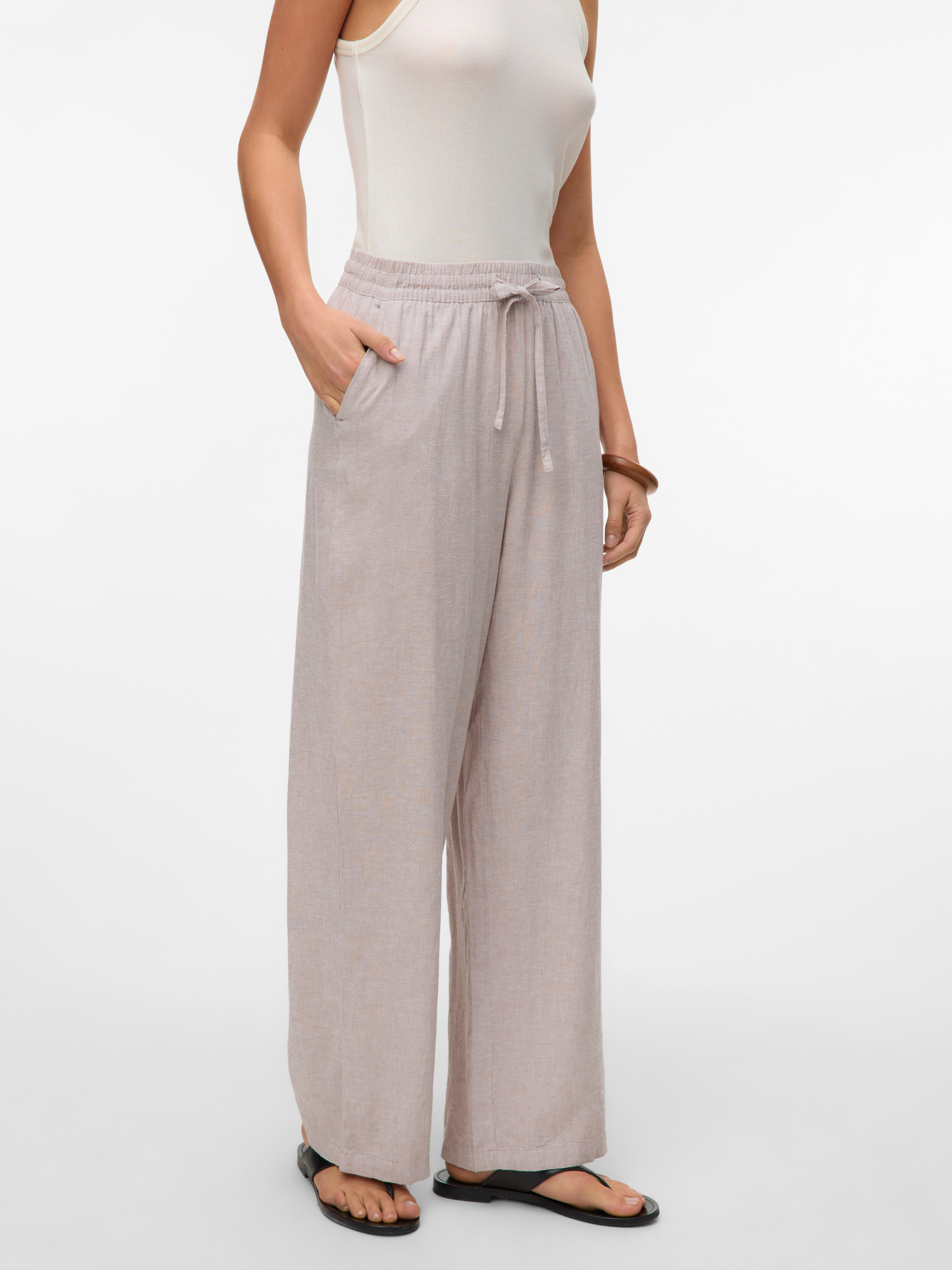 Vero Moda Comfortbroek VMLINN LINEN PANTS WVN NOOS