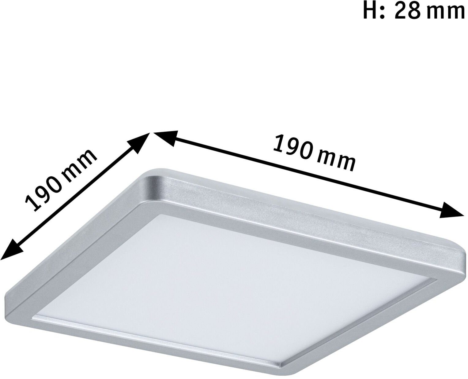 Paulmann Led-paneel Atria Shine IP44 vierkant 190x190mm 11,2W 900lm 4000K (1 stuk)