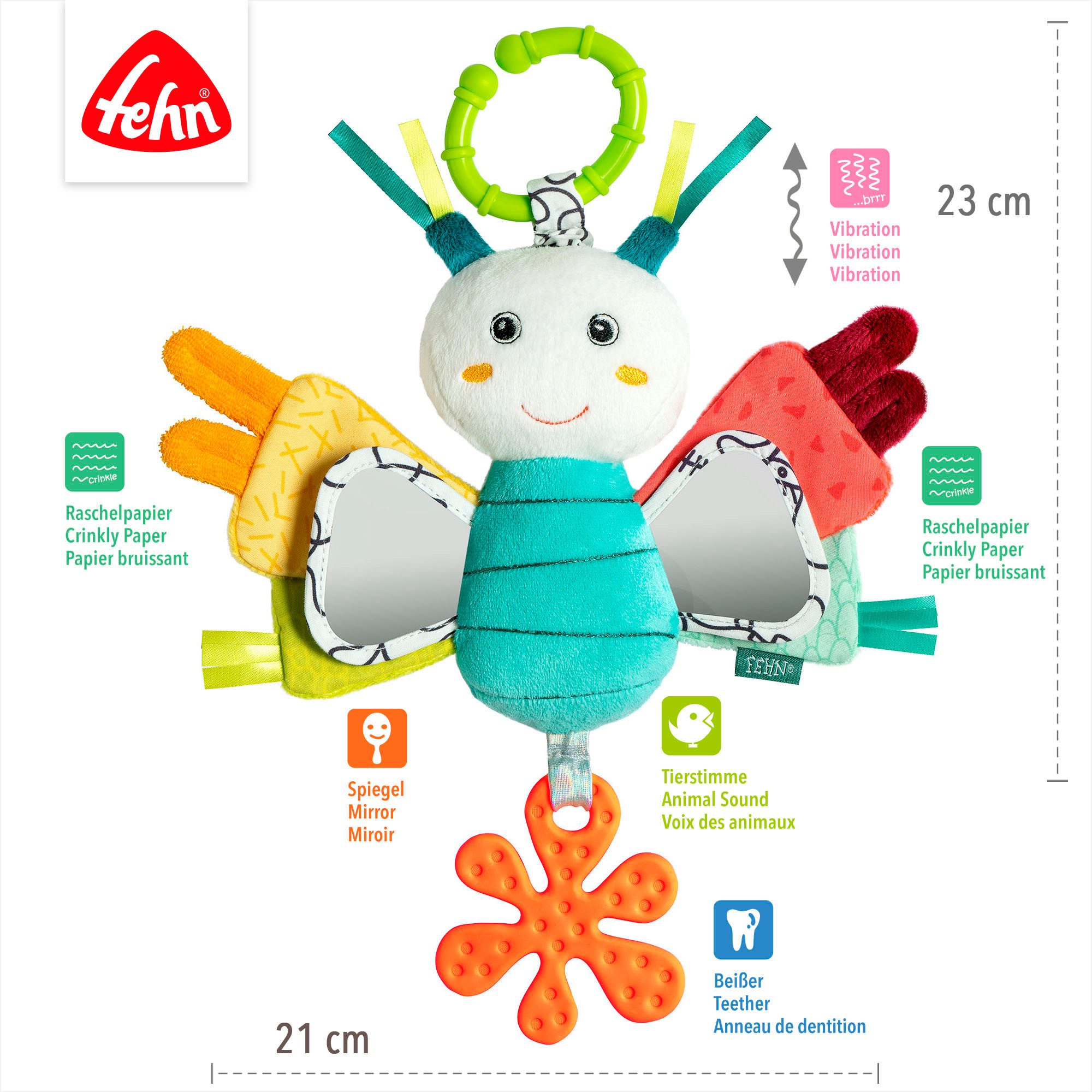 Fehn Grijpspeeltje DoBabyDoo, Activity-vlinder