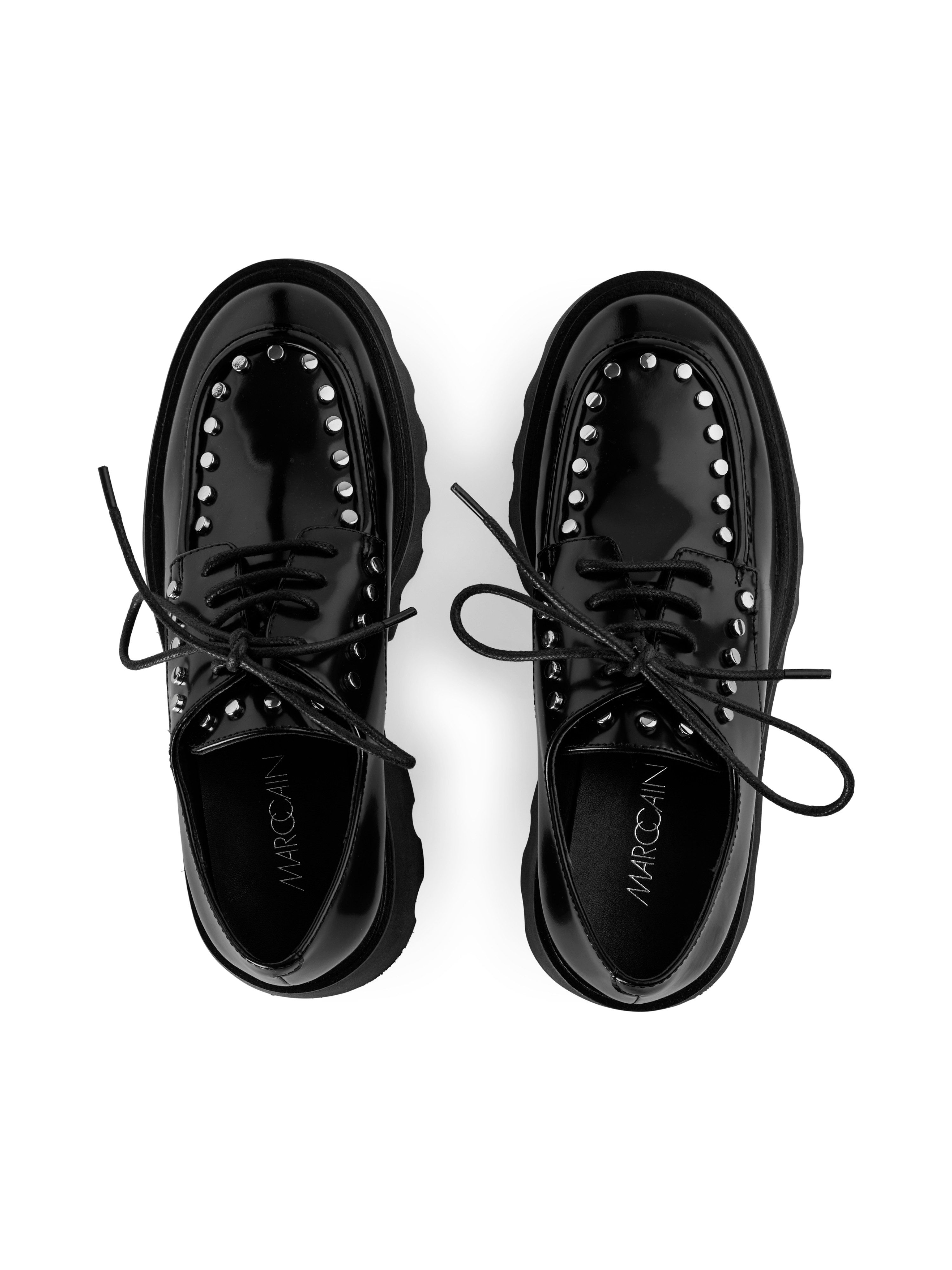 Marc Cain Veterschoenen Sports Check It Up! Chunky sneaker, mocassin, veterschoen met plateauzool