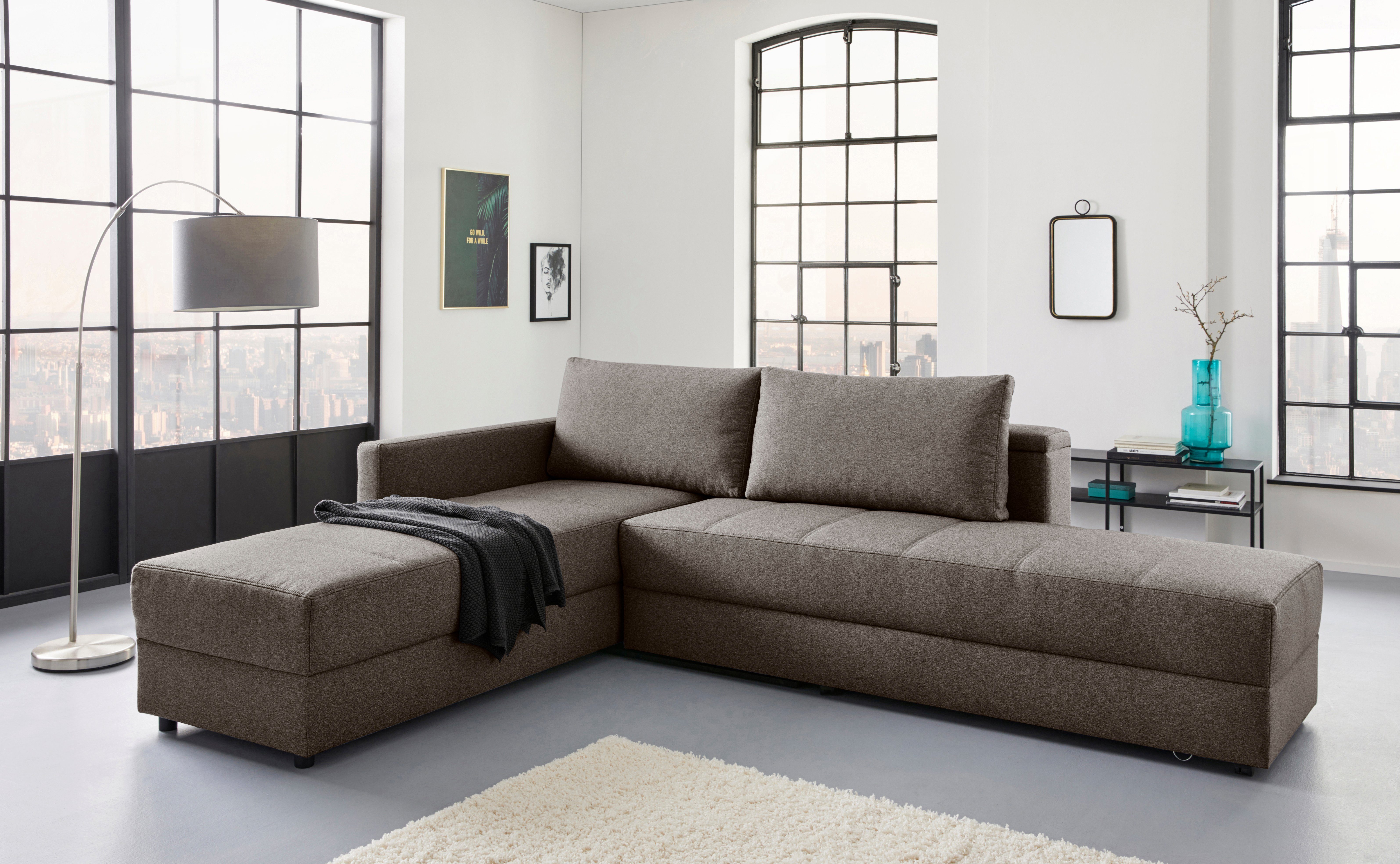 LOOKS BY WOLFGANG JOOP Hoekbank LooksIII L-vorm door draaifunctie tot bed verwisselbaar, inclusief opbergvak