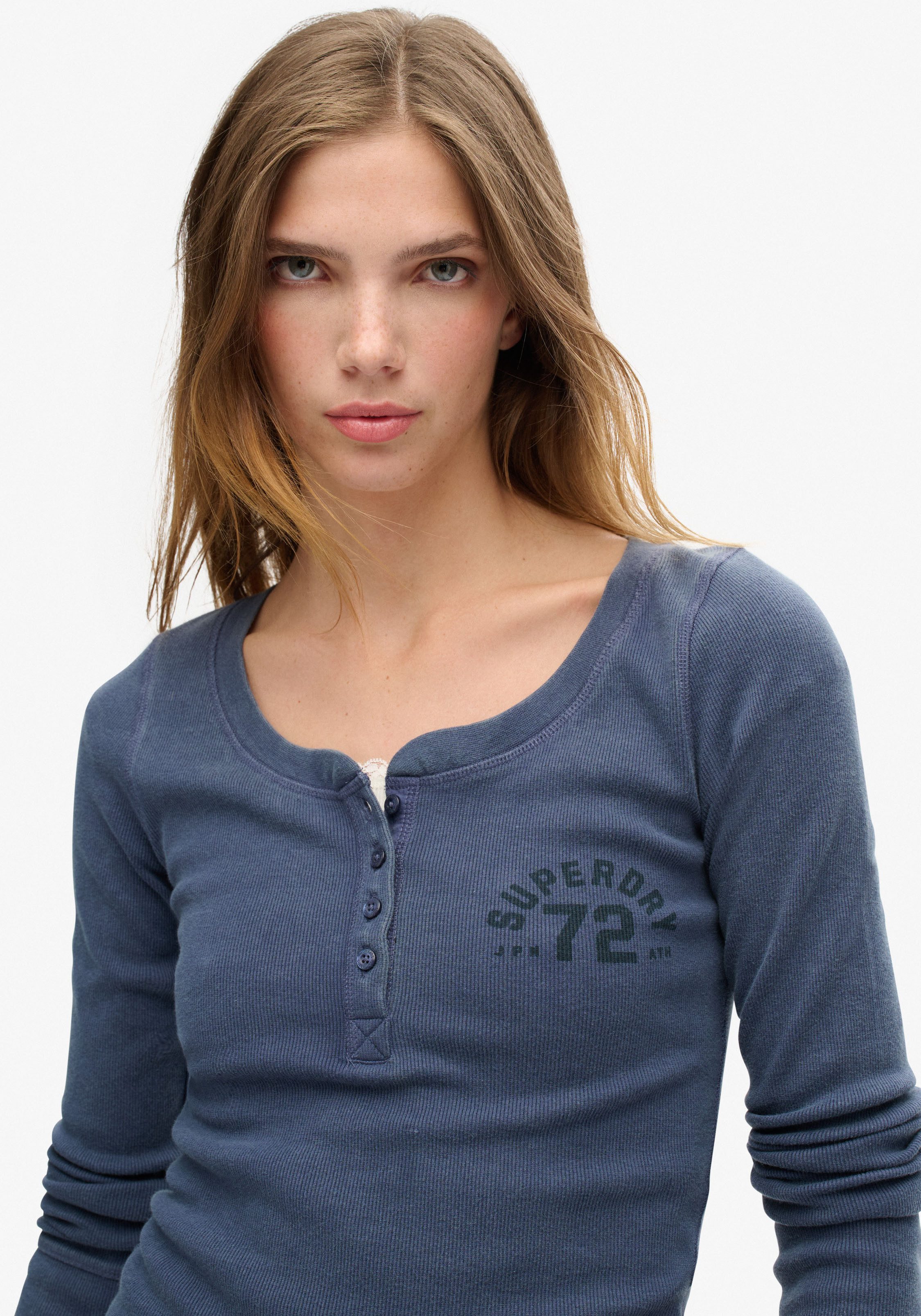 Superdry Shirt met lange mouwen ATHLETIC BUTTON DOWN LS TOP