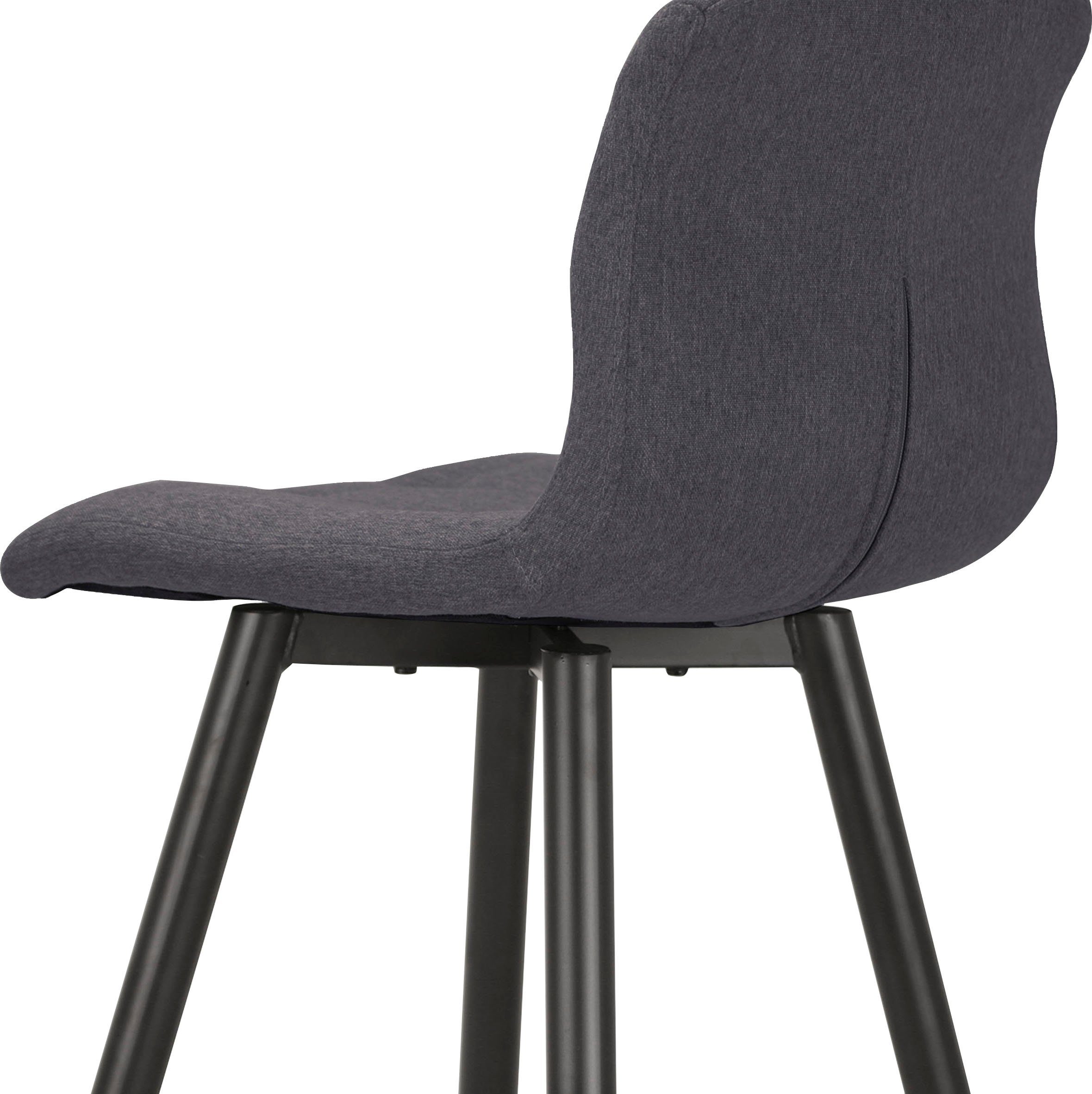 byLIVING Barkruk Simone set van 2, vintage bruin of weefstof antraciet (set, 2 stuks)