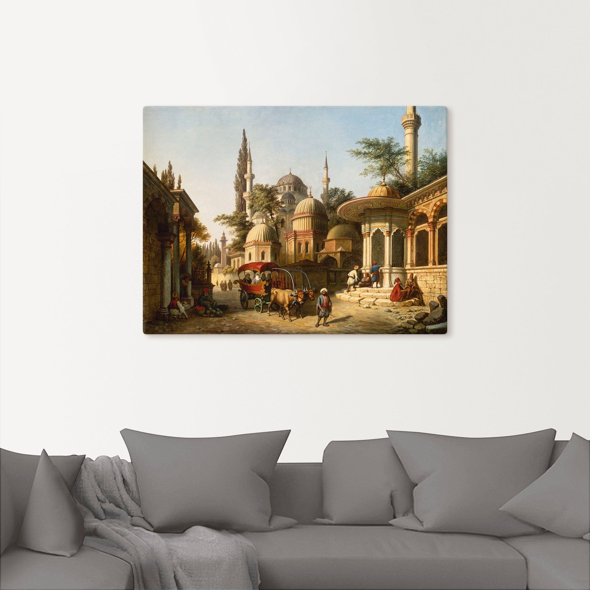 Artland Artprint Aanzicht van een moskee in Istanbul als artprint van aluminium, artprint voor buiten, artprint op linnen, poster in verschillende maten. maten