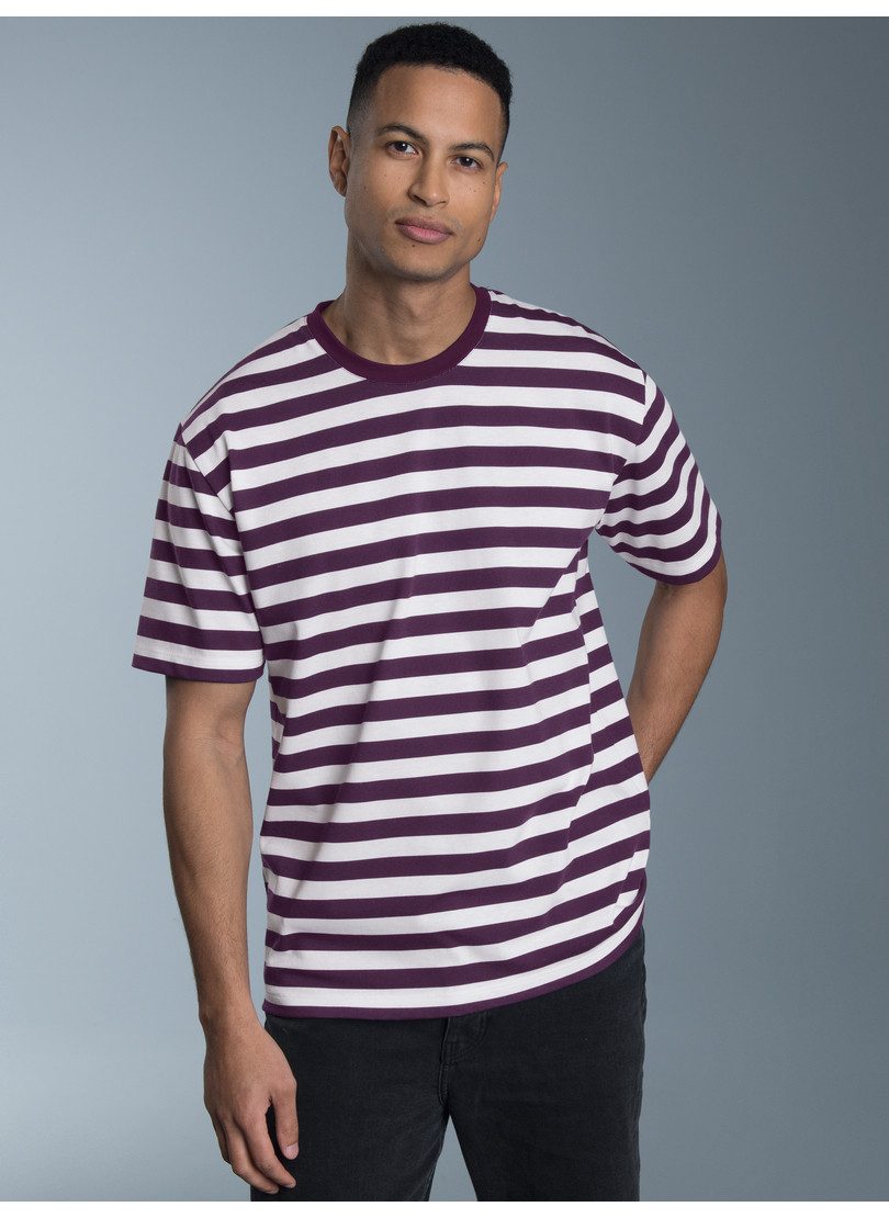 Trigema T-shirt TRIGEMA Heavy T-shirt met streepjespatroon (1-delig)