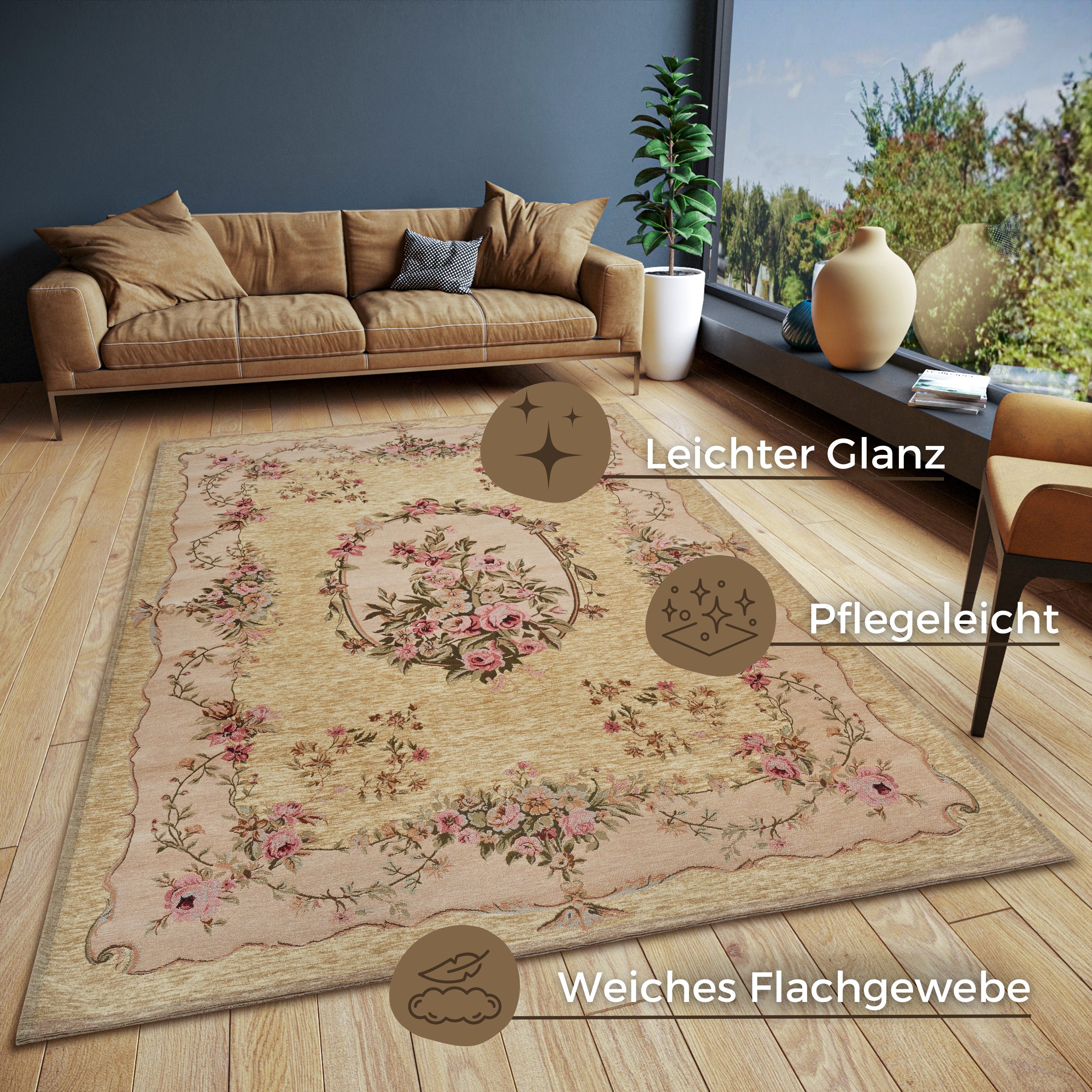 HANSE Home Vloerkleed Asmaa slijtbestendig, onderhoudsvriendelijk, robuust, antislip