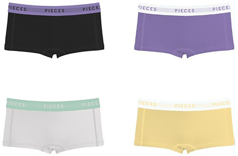 pieces Hipster PCLOGO LADY 4 PACK SOLID NOOS BC (4 stuks, Set van 4)
