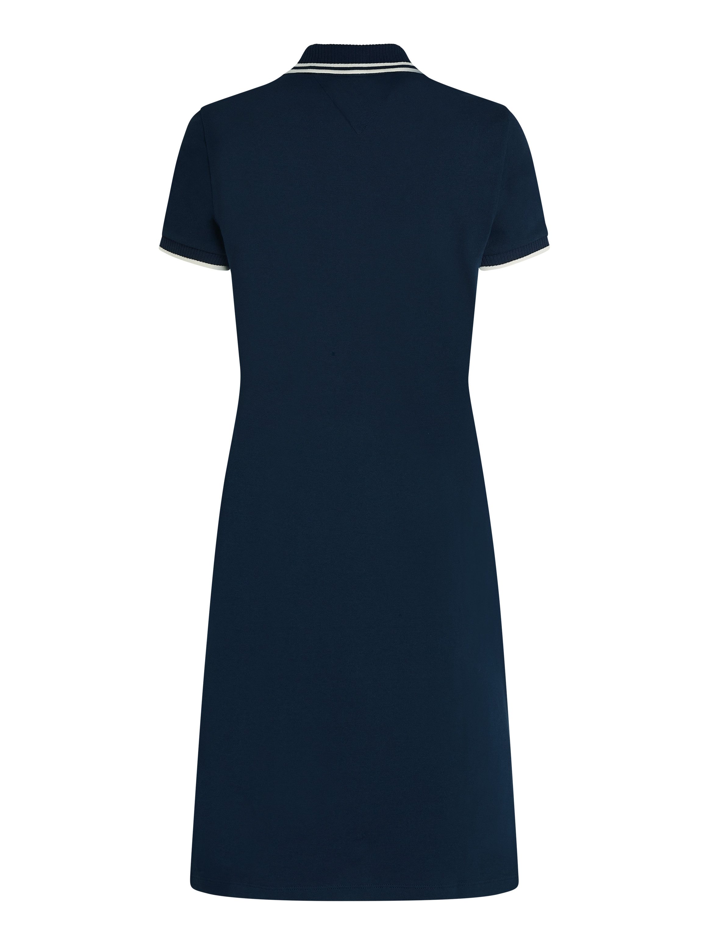 Tommy Hilfiger Polojurk SPORTY FEMININE REG POLO DRESS met contraststrepen, logo borduring