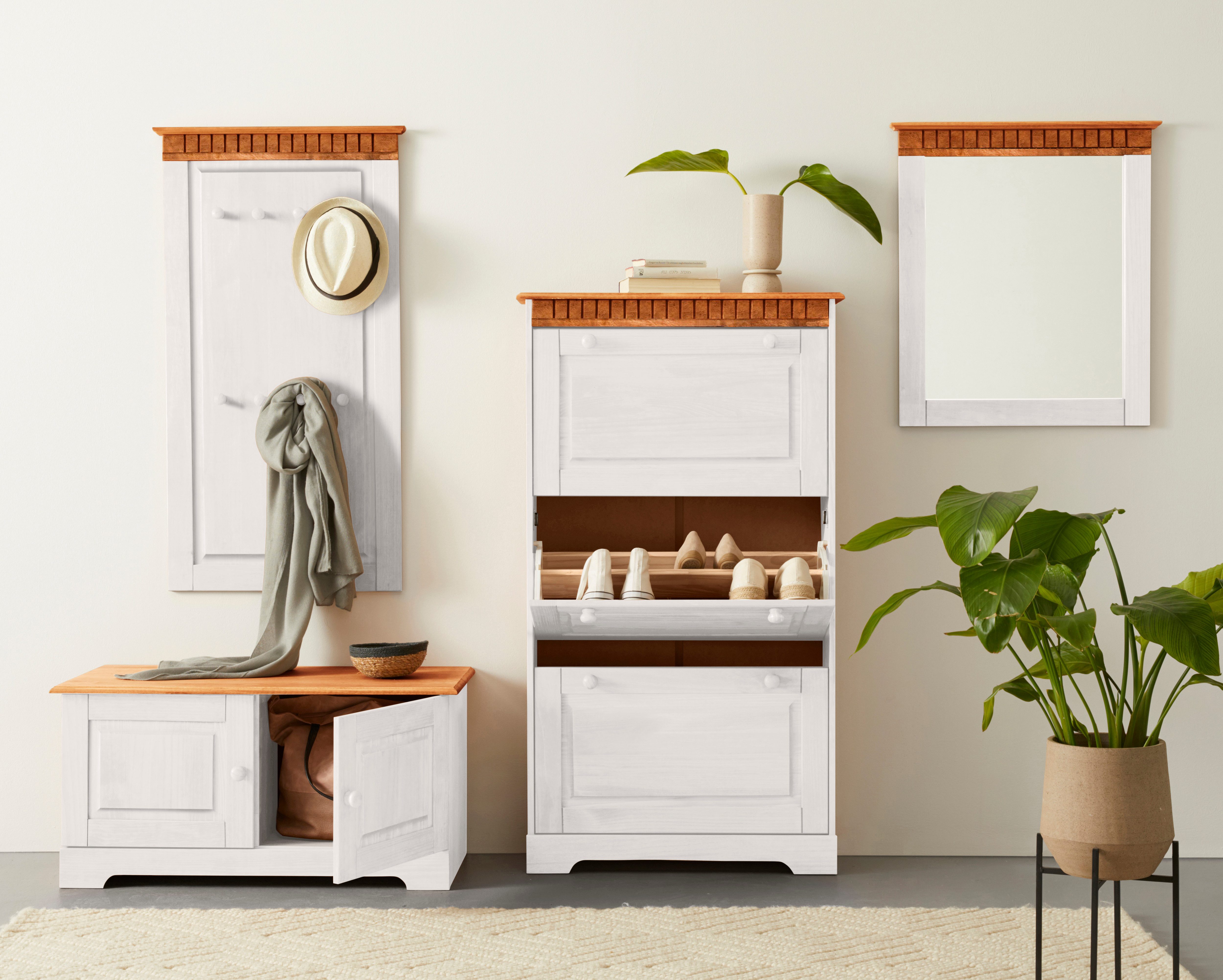 Home affaire Zitbank Lisa met opbergruimte en 2 draaideuren, breedte 90 cm