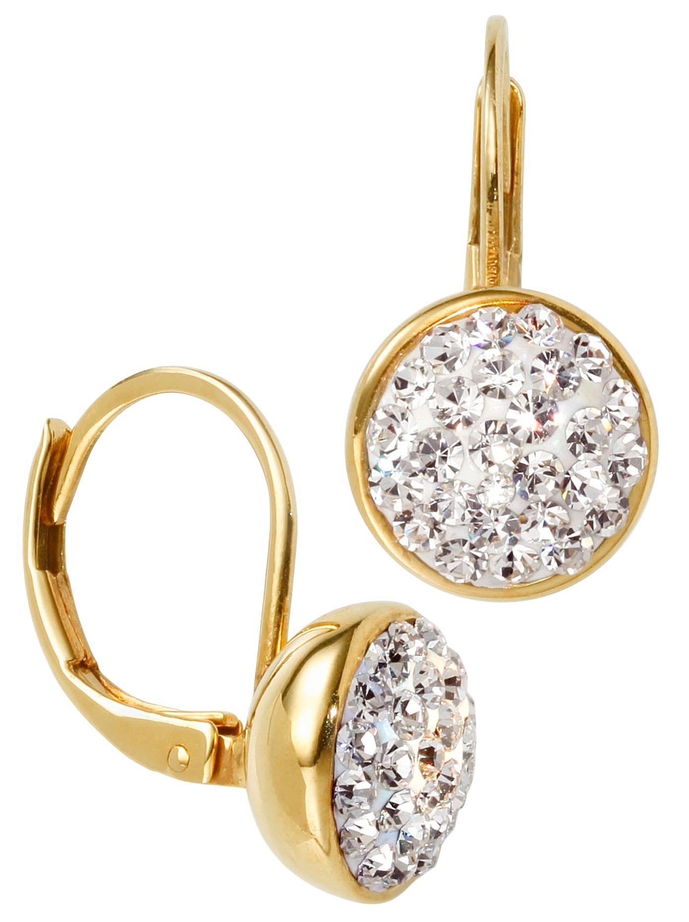 Lady Paar oorhangers dames oorbellen goud(kleur)