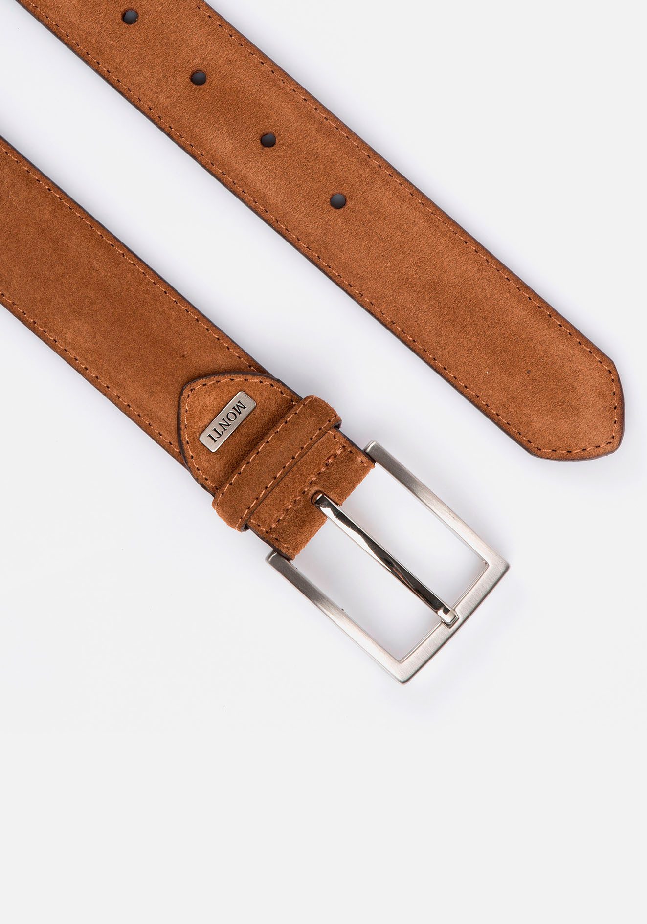 MONTI Leren riem 3,5 cm breed, business-casual, suede, inkortbaar