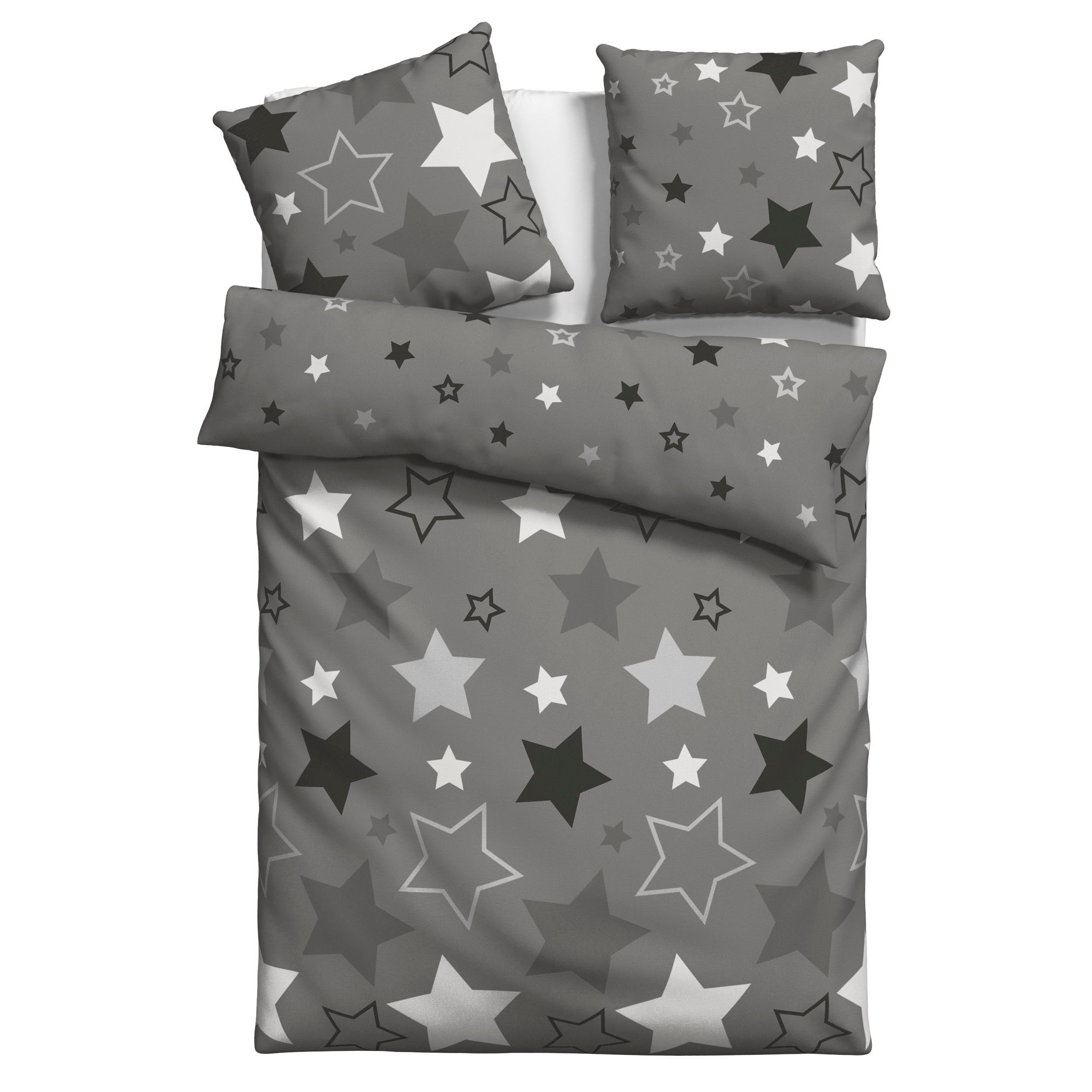 my home Overtrekset Dreamer in mt. 135x200 of 155x220 cm, ideaal voor de kerstdagen Fleece behaaglijk warm in de winter, kerstdekbedovertrek, winter (2-delig)