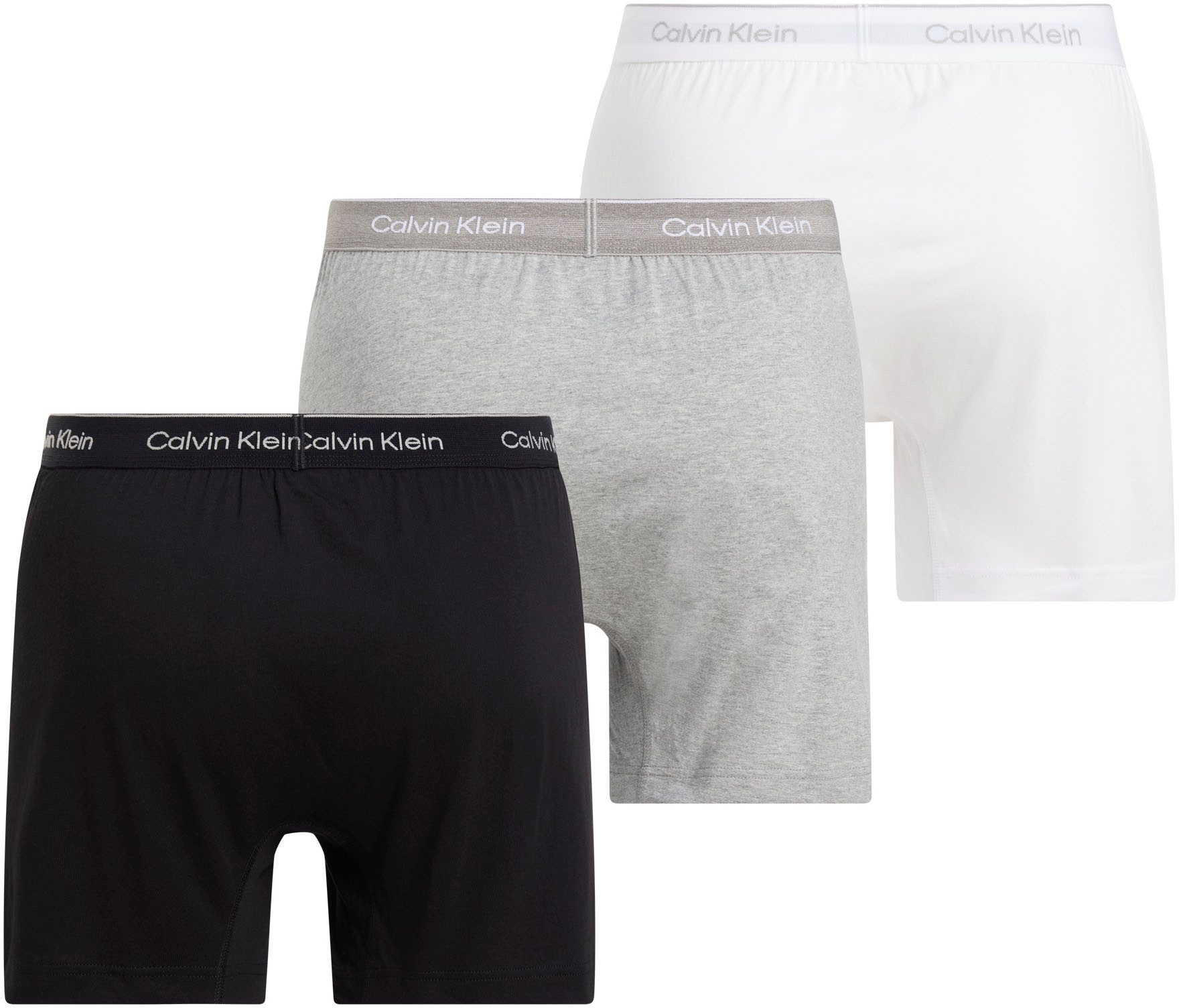 Calvin Klein Boxershort BOXER TRAD 3PK met logo-elastische tailleband (3 stuks) (Set van 3)