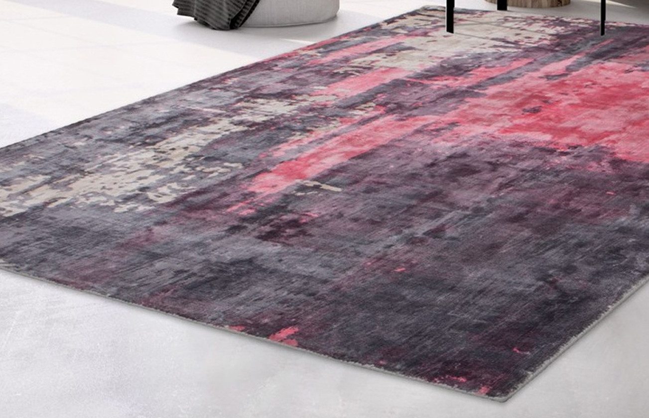 aRTE ESPINA Vloerkleed Ocean 125 Aangenaam pluizige grip, handgemaakte unieke stukken, onderhoudsvriendelijk moderne vloerkleden rood