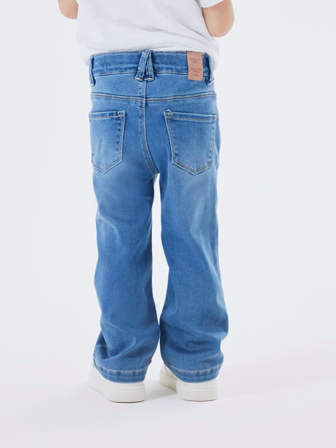 Name it MINI straight fit jeans NMFSALLI light blue denim Blauw Meisjes Lyocell 104